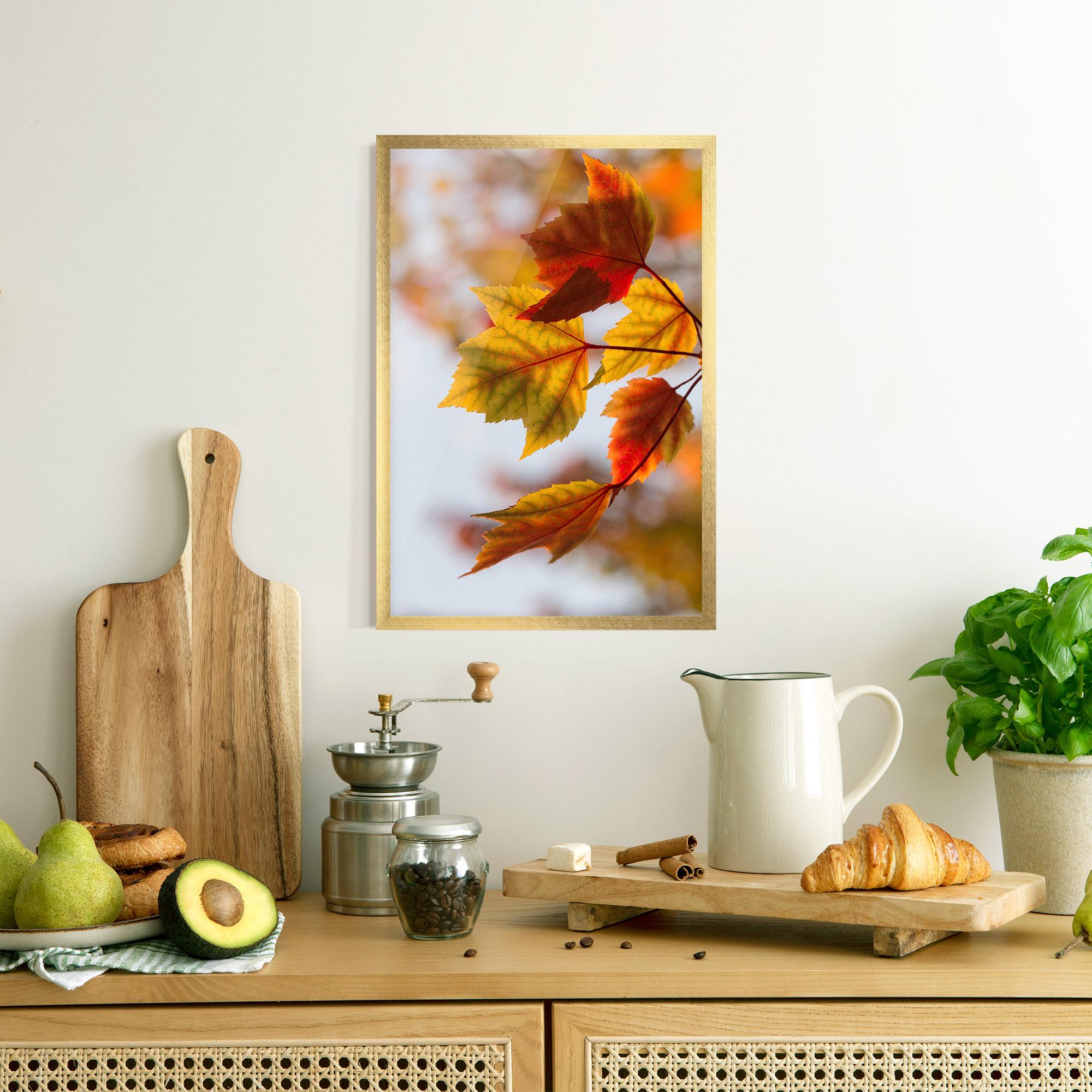 Poster Înrămat Red Yellow Autumn mockup 8
