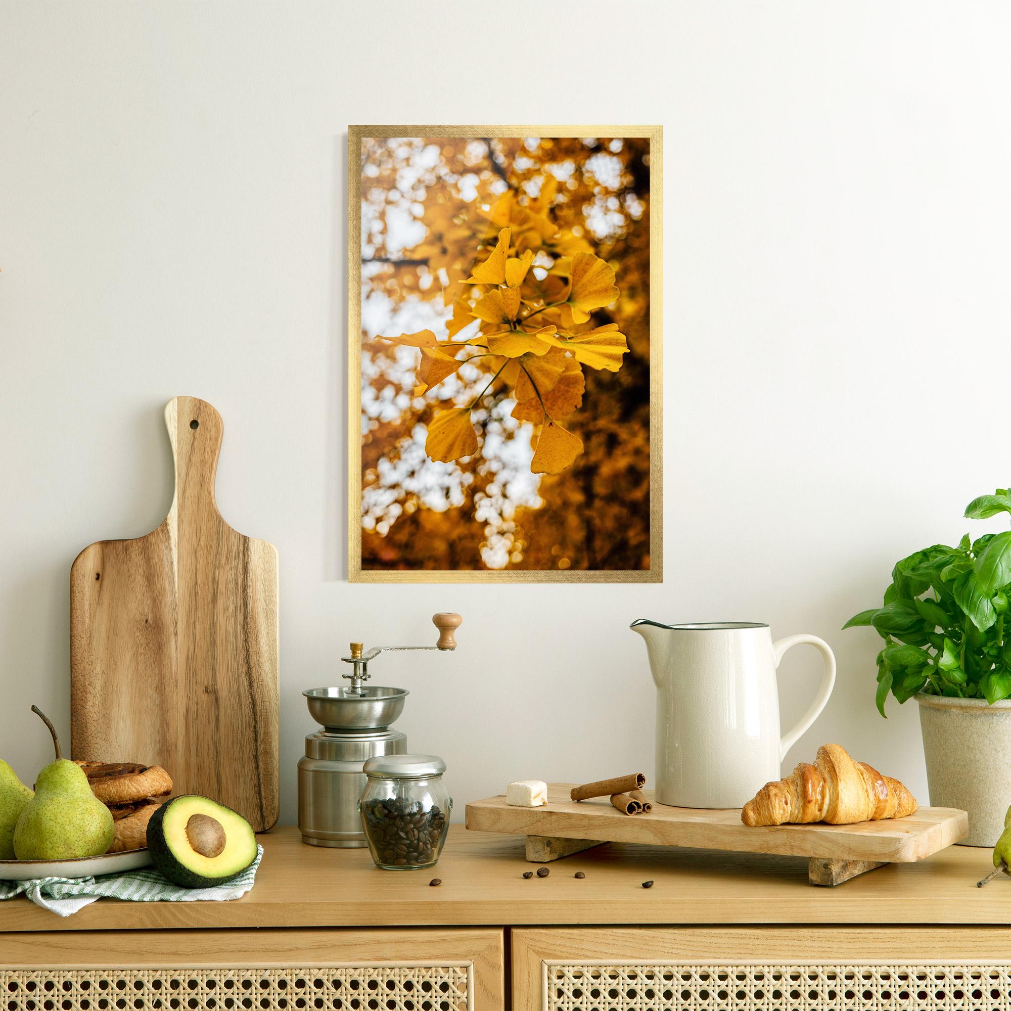 Poster Înrămat Strong Yellow Leaves mockup 8