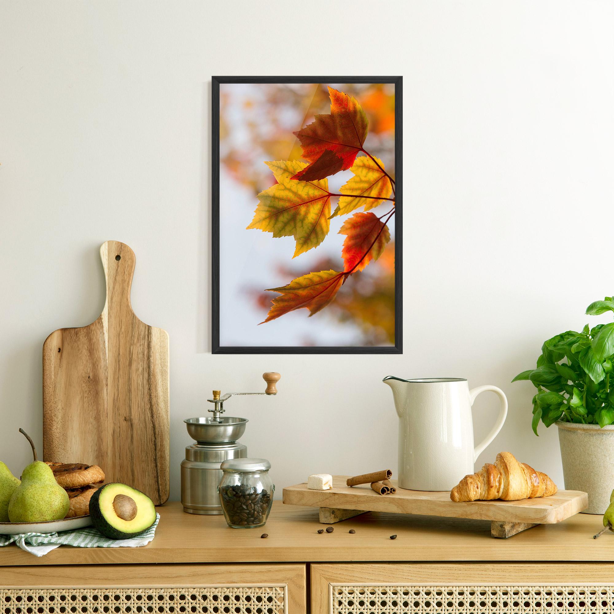 Poster Înrămat Red Yellow Autumn mockup 8