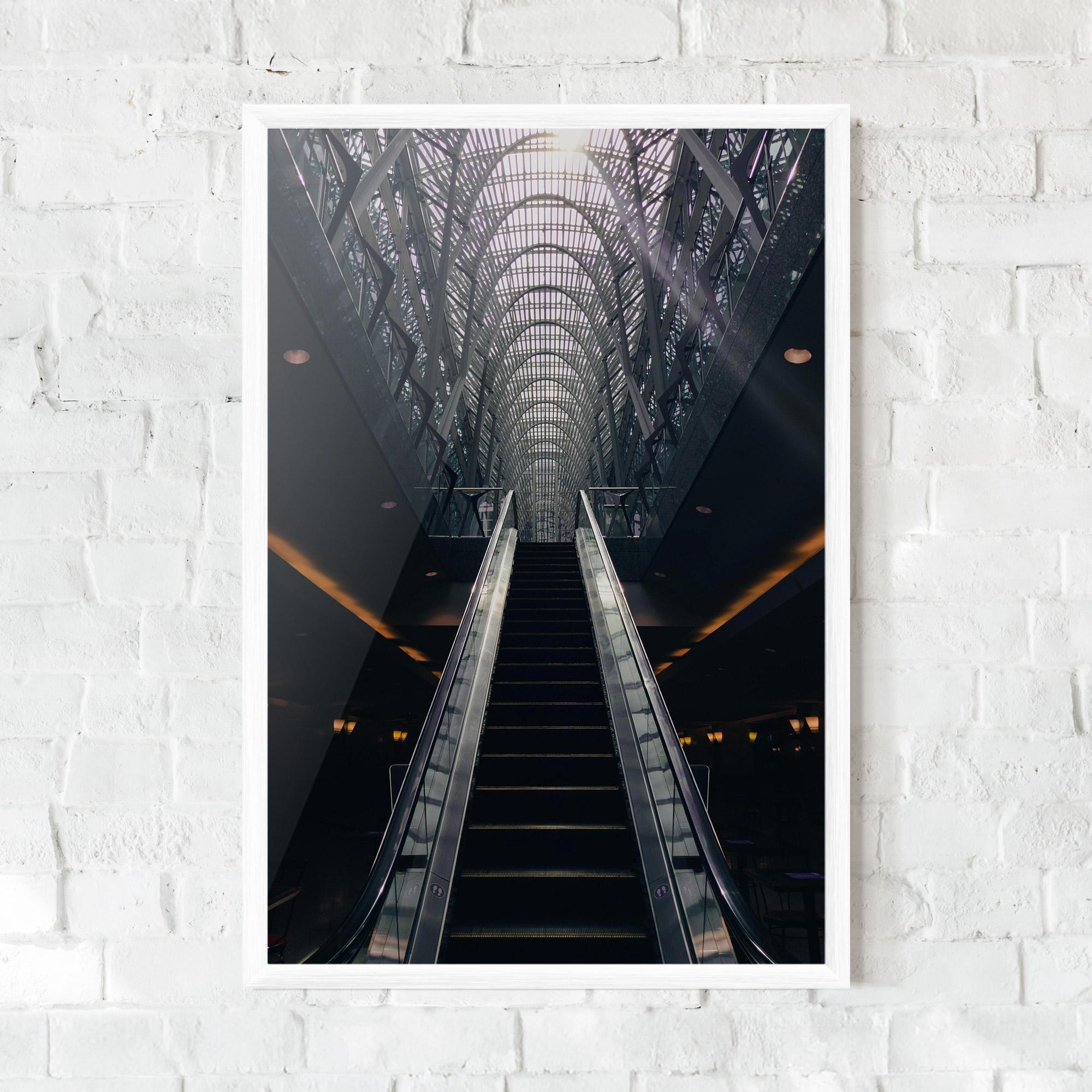 Poster Înrămat Grey Stairs Building mockup 0
