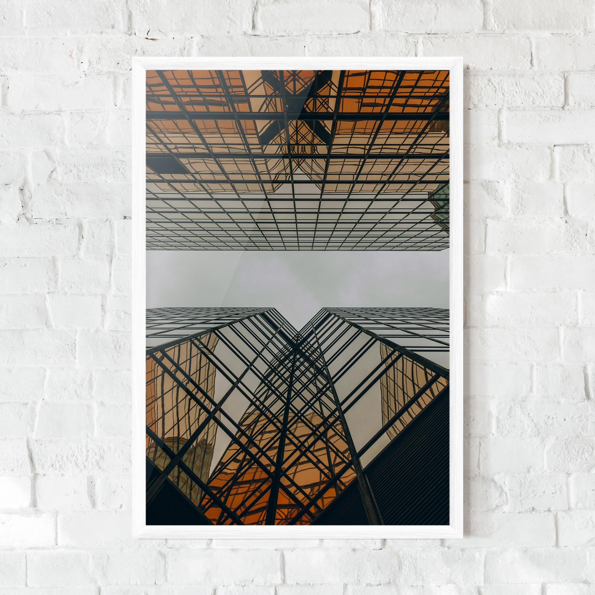 Poster Înrămat Orange Glass Building mockup 0