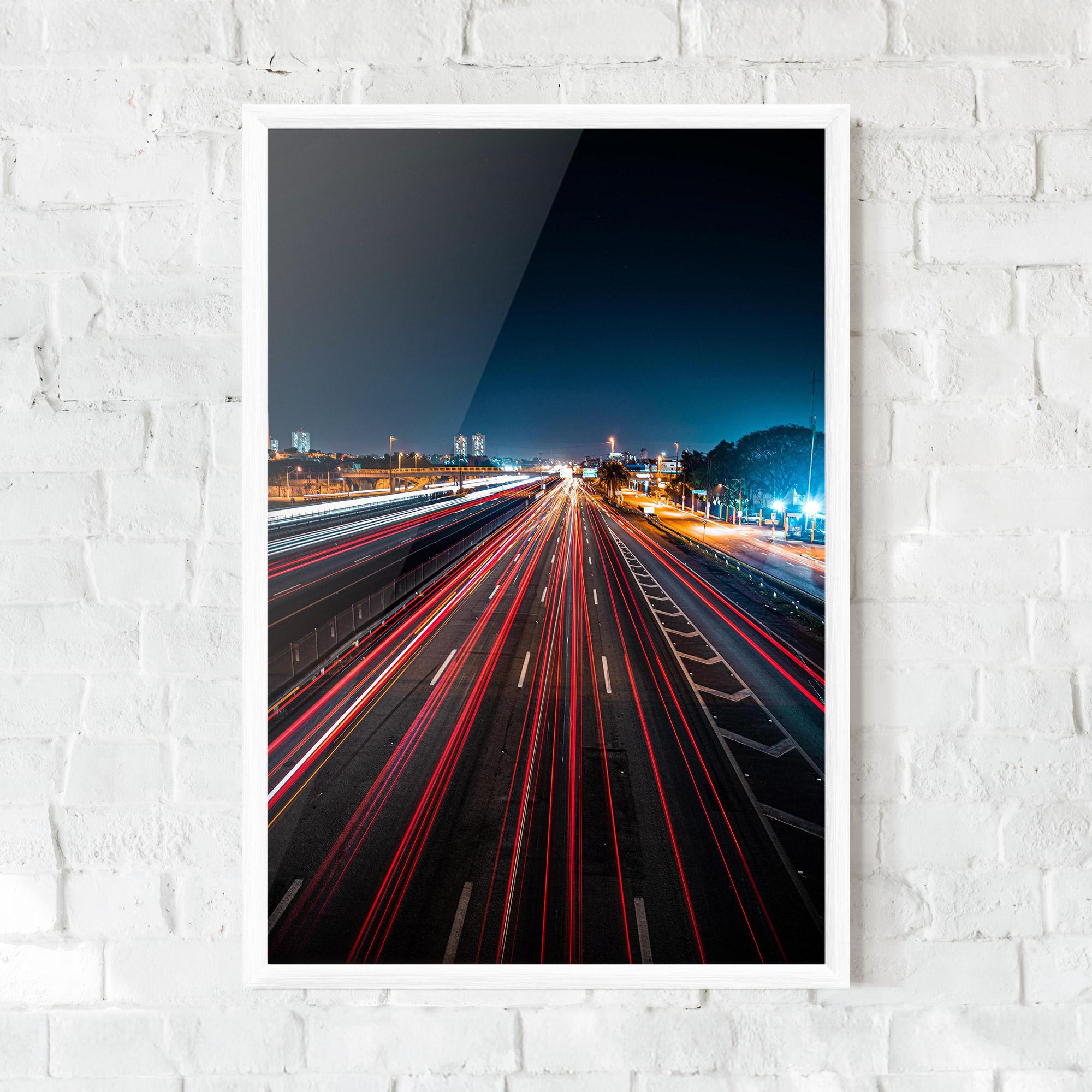 Poster Înrămat Red Car Lightgs mockup 0