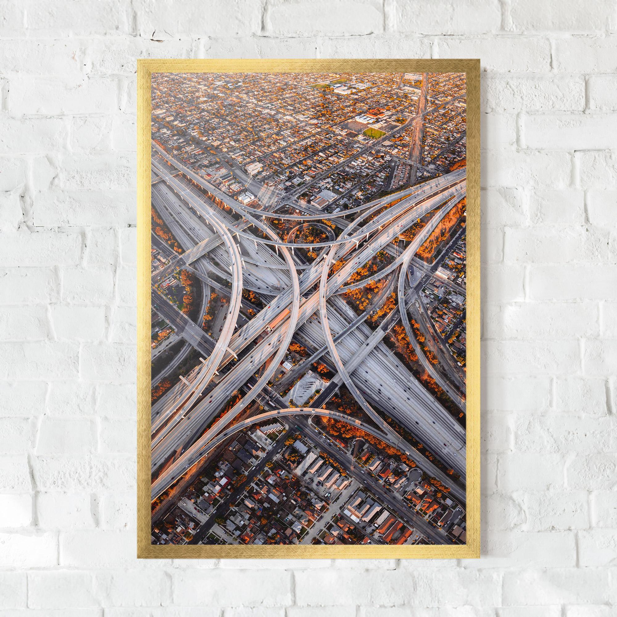 Poster Înrămat Big Road City mockup 0