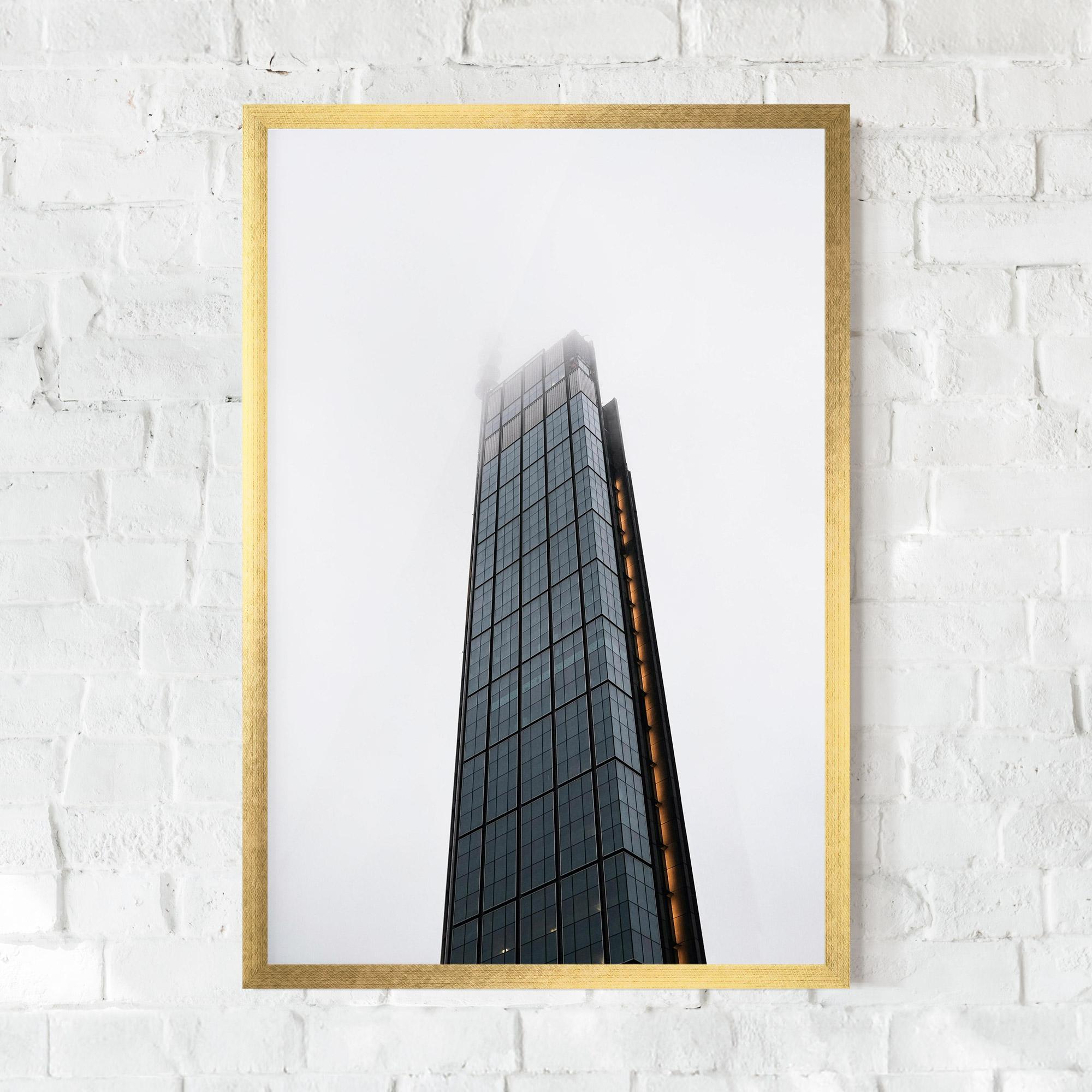 Poster Înrămat Foggy High Building mockup 0