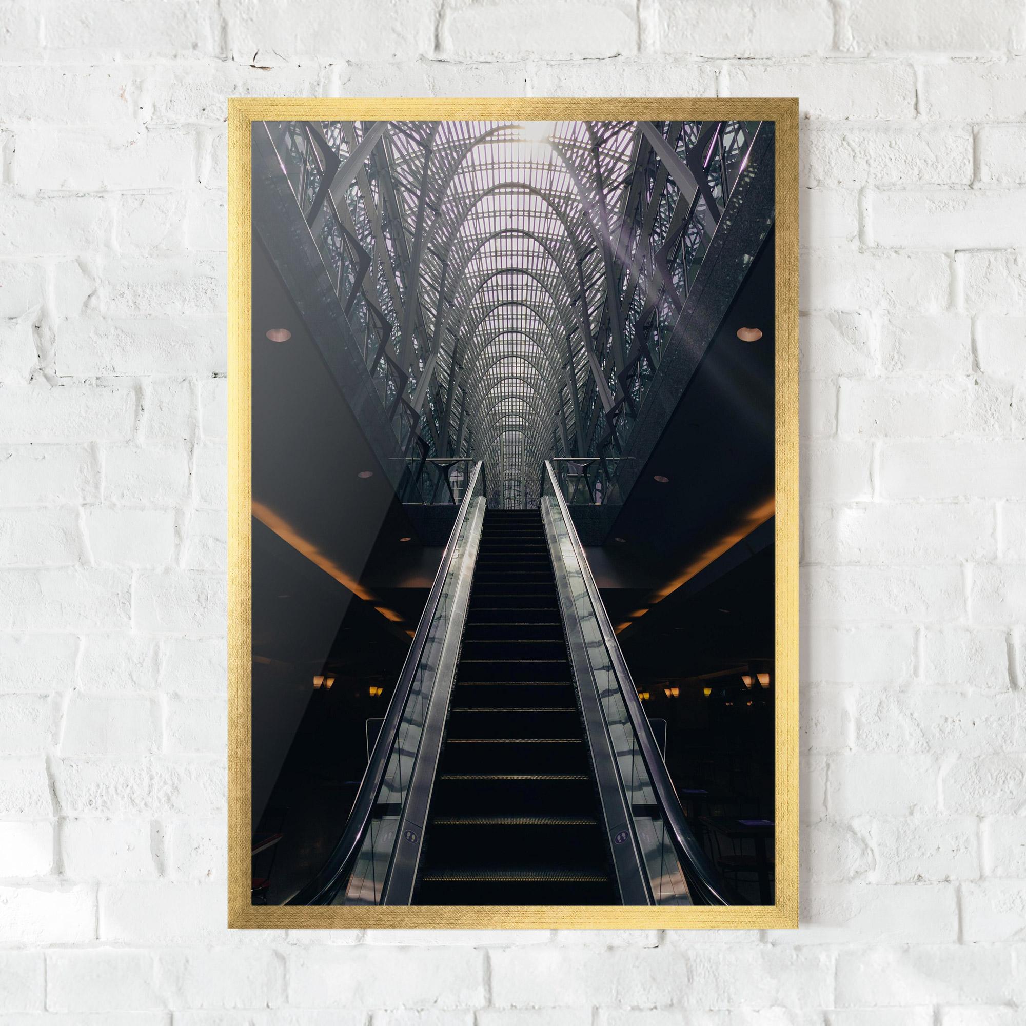 Poster Înrămat Grey Stairs Building mockup 0