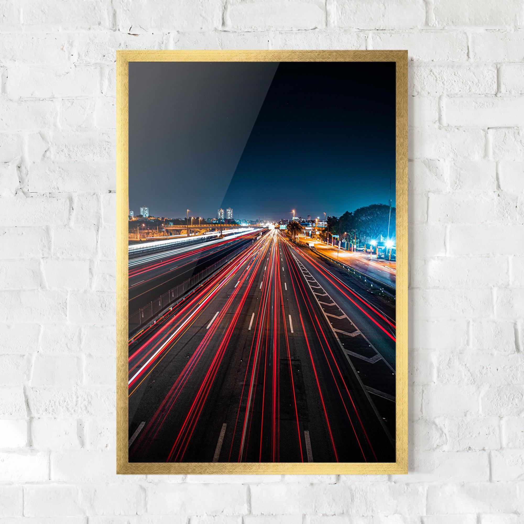 Poster Înrămat Red Car Lightgs mockup 0