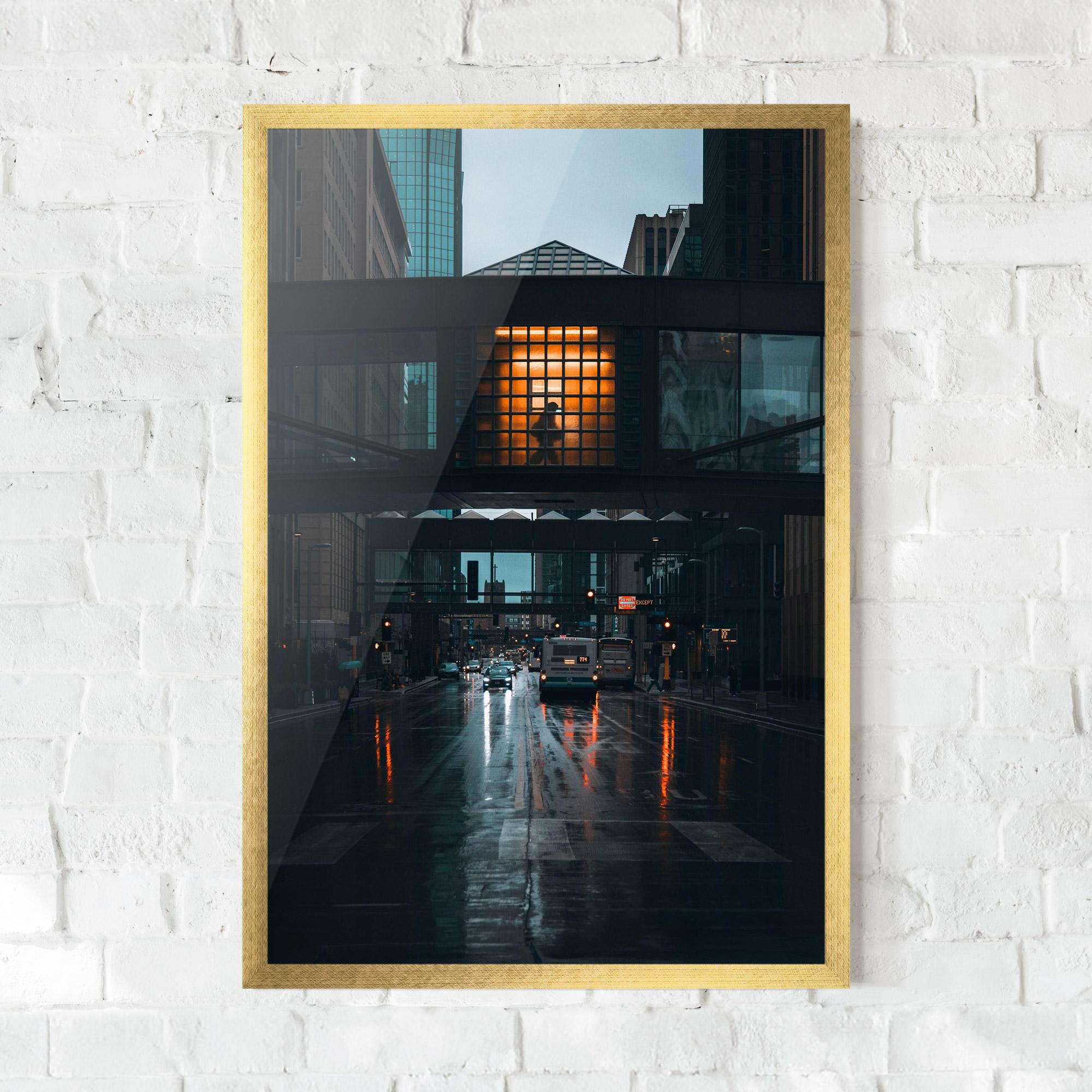 Poster Înrămat Worm Light Building mockup 0