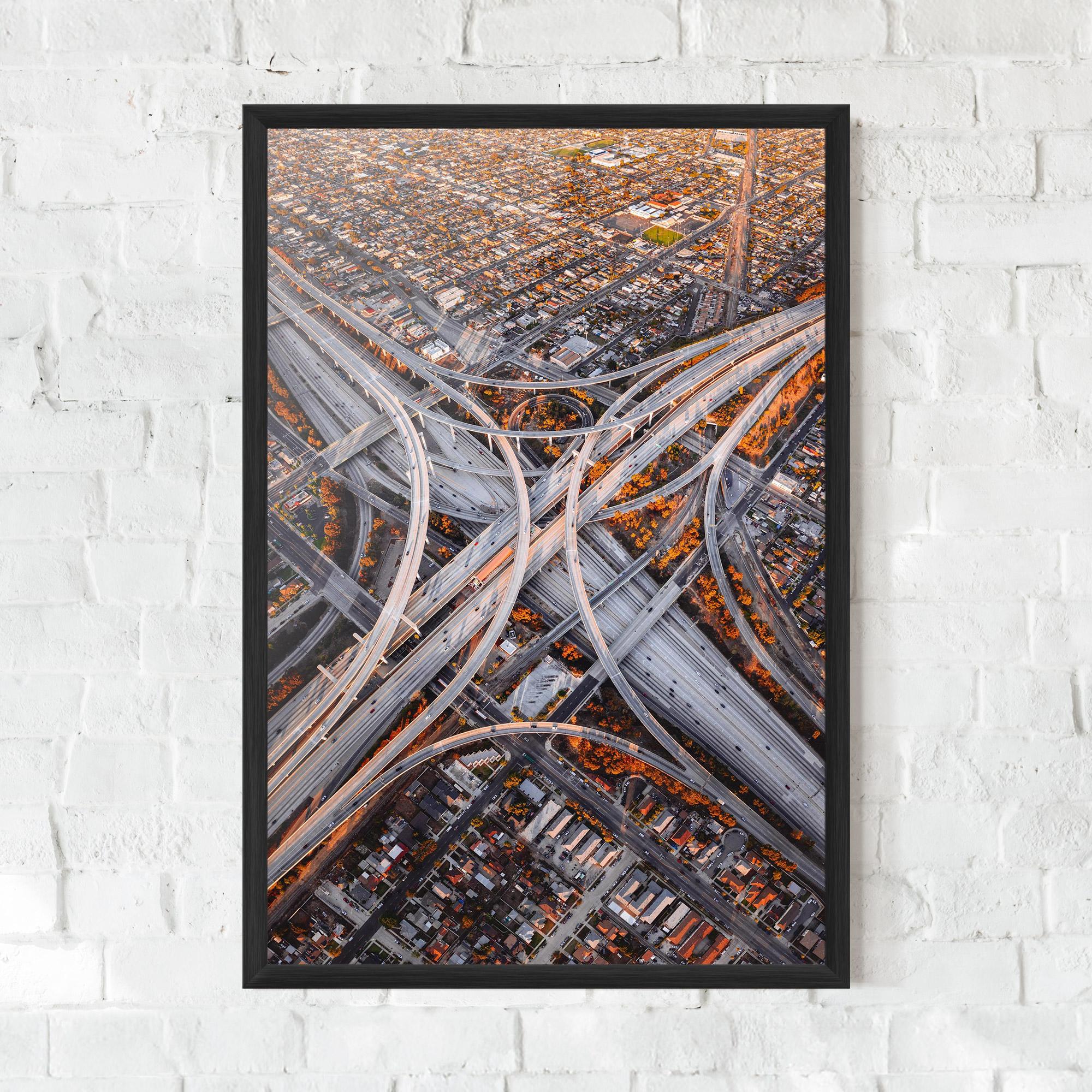Poster Înrămat Big Road City mockup 0