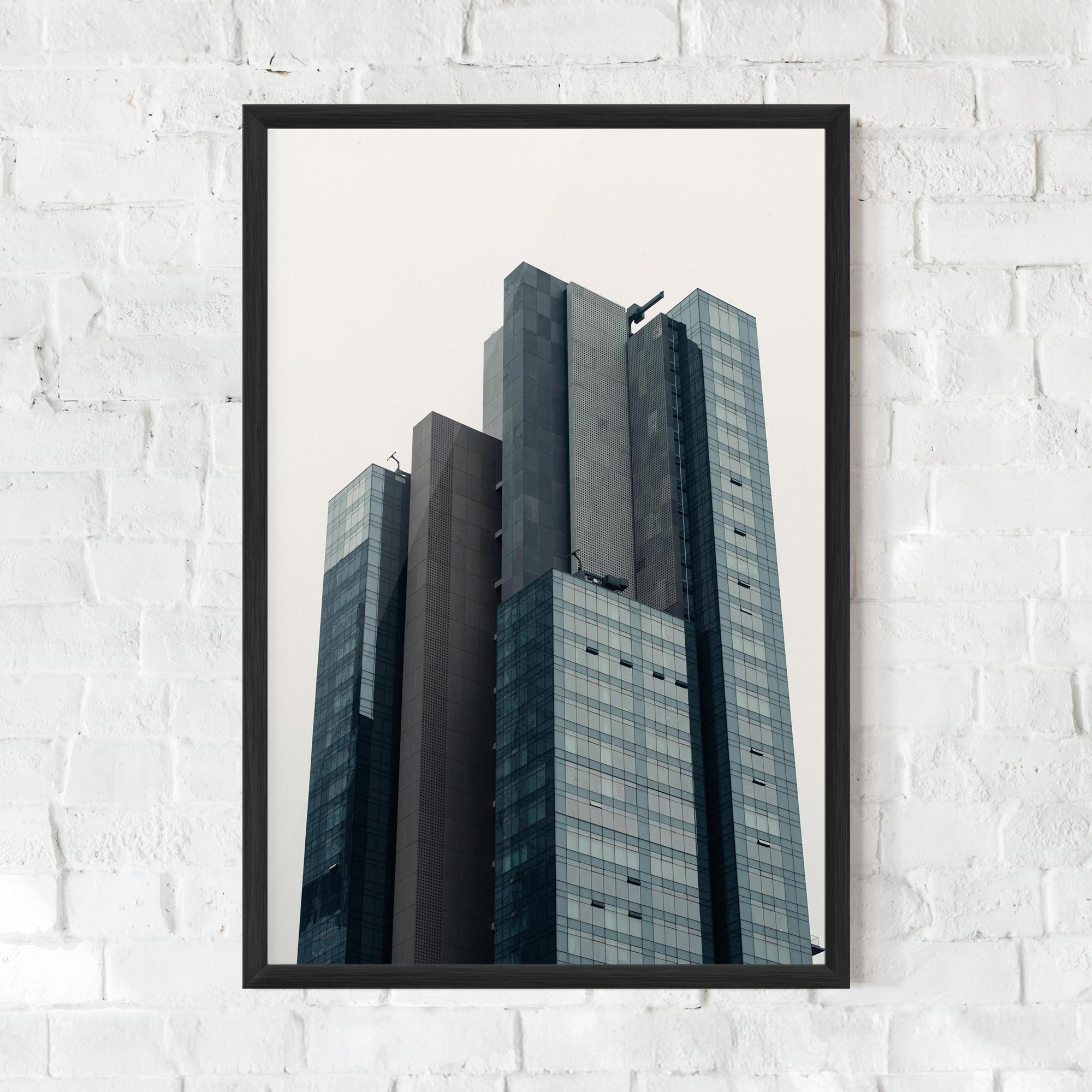 Poster Înrămat Blue High Building mockup 0