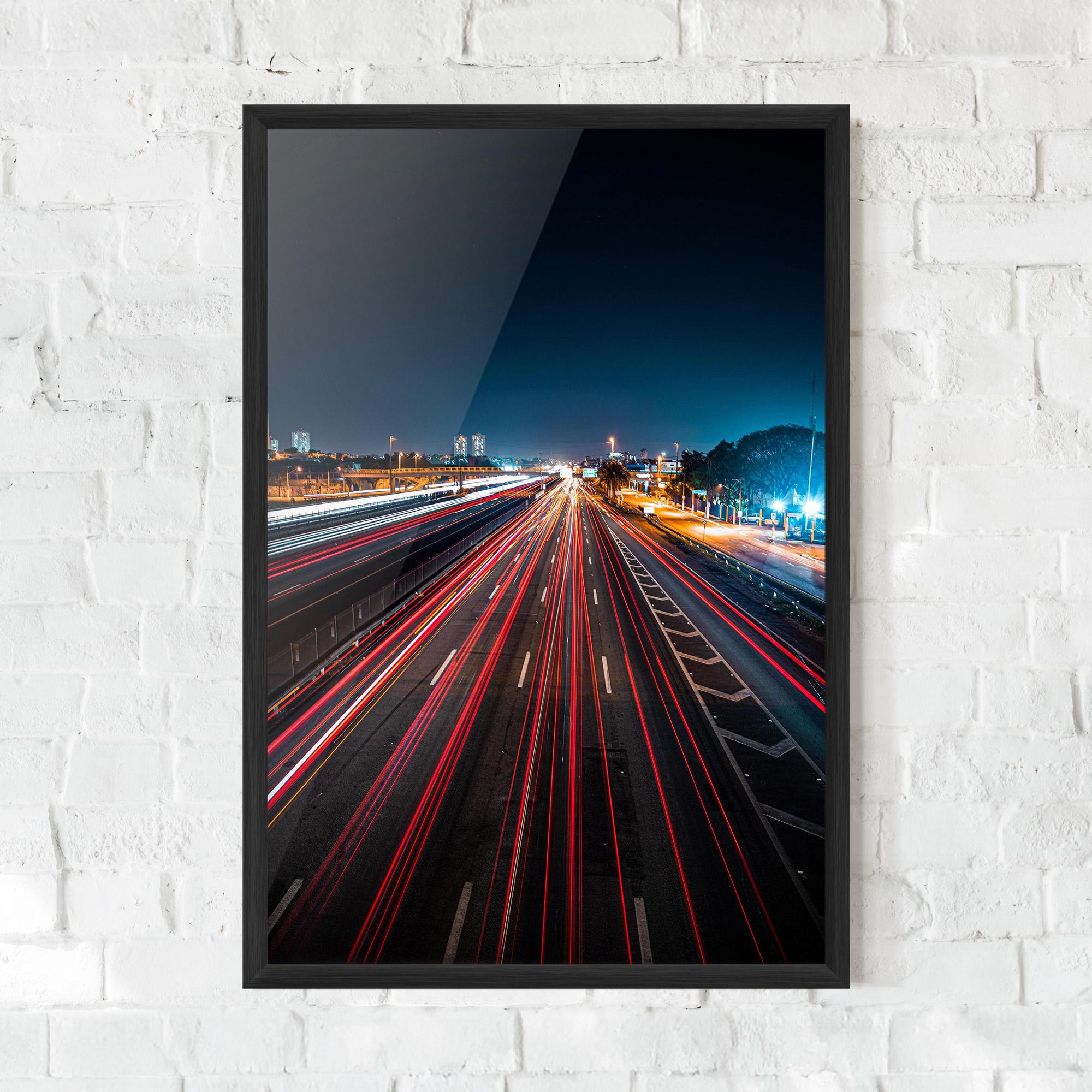 Poster Înrămat Red Car Lightgs mockup 0