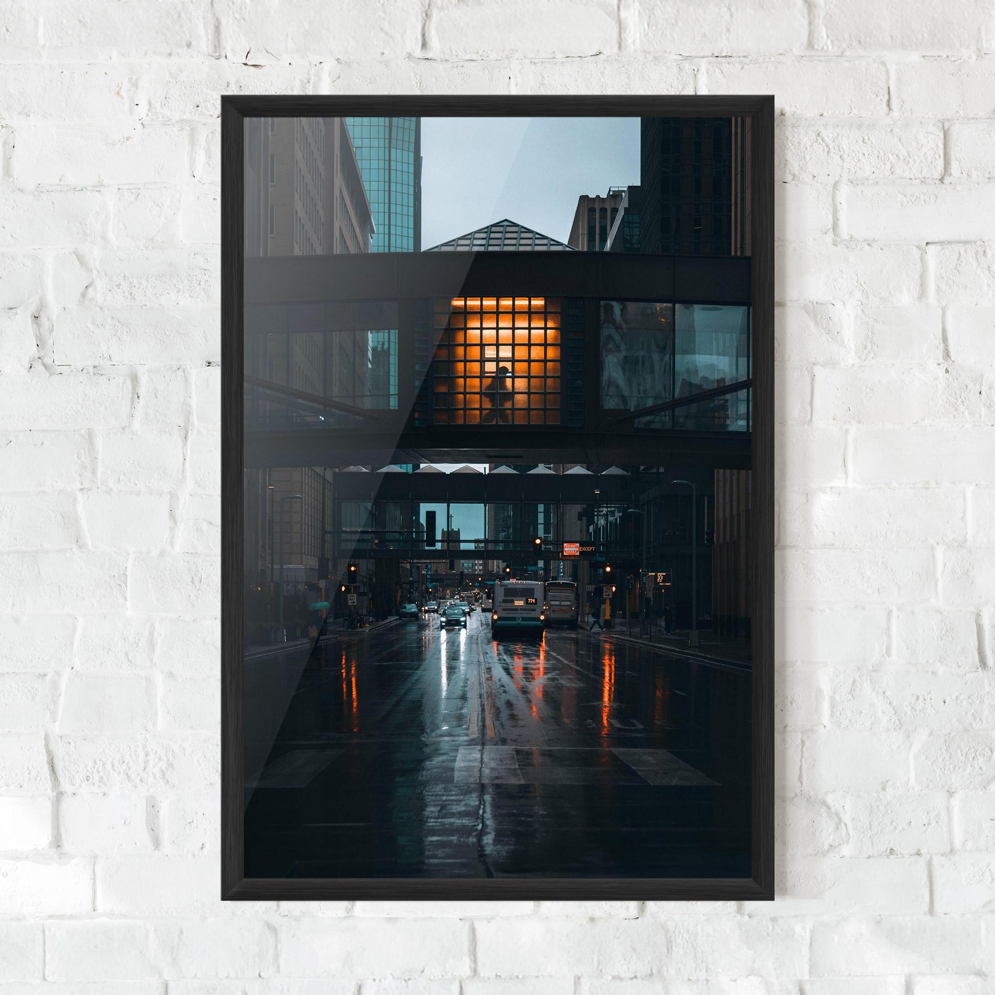 Poster Înrămat Worm Light Building mockup 0