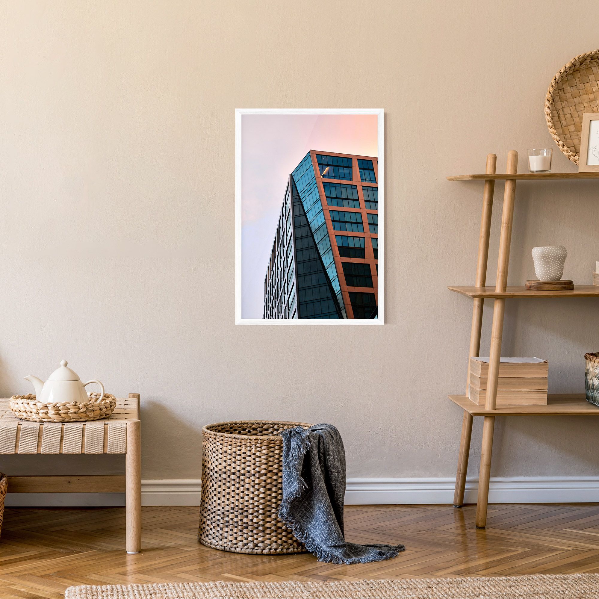 Blue Glass Building mockup 9