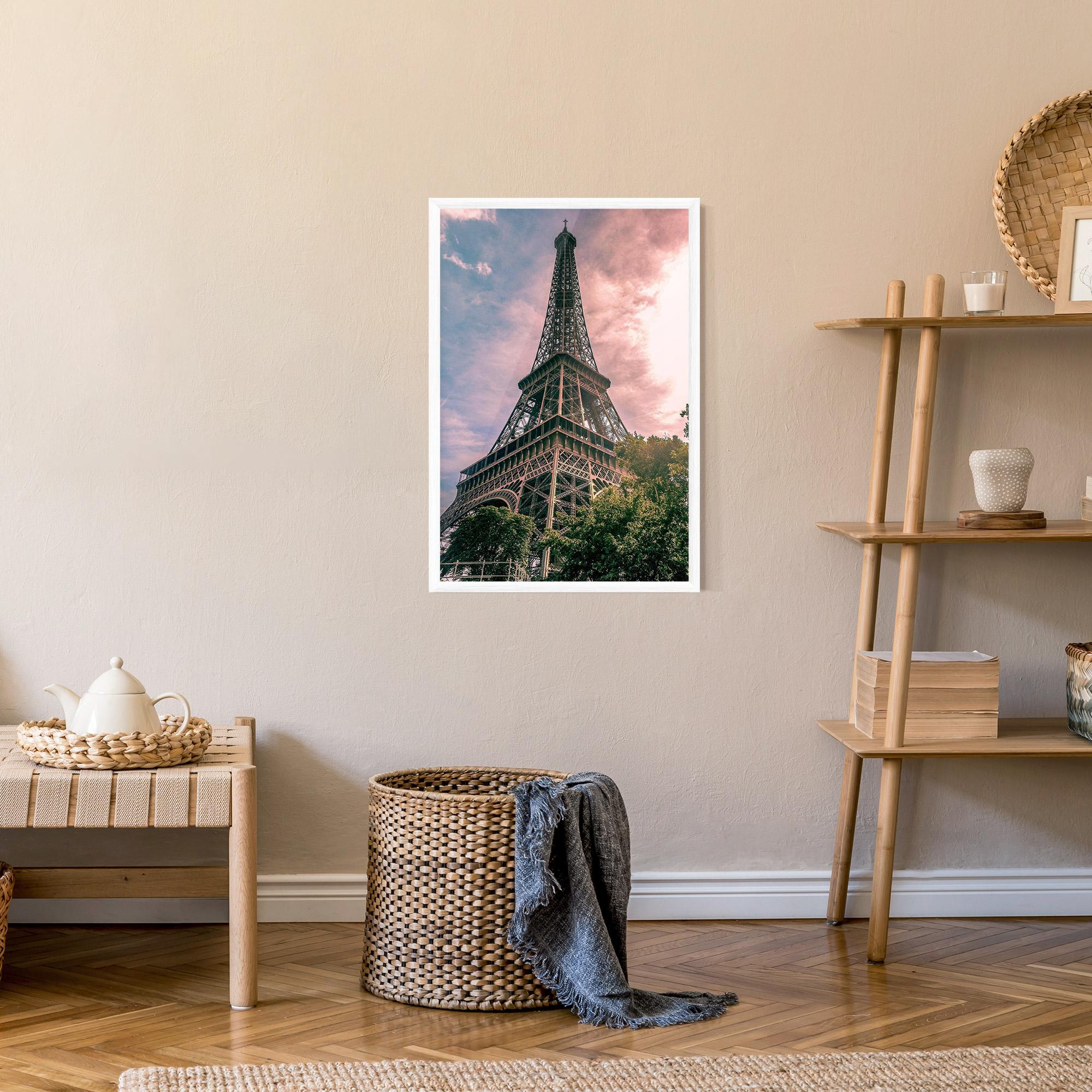 Poster Înrămat Eiffel Under Pink Sky mockup 9