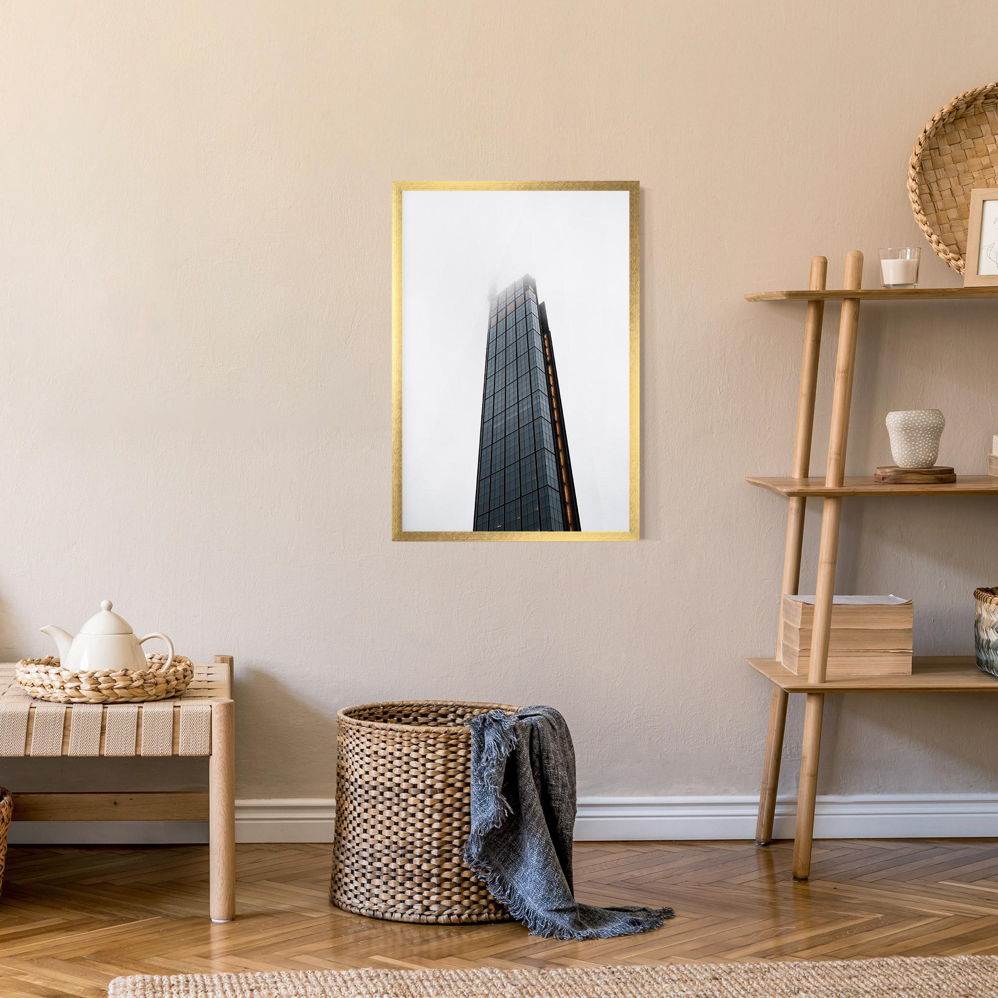 Poster Înrămat Foggy High Building mockup 9