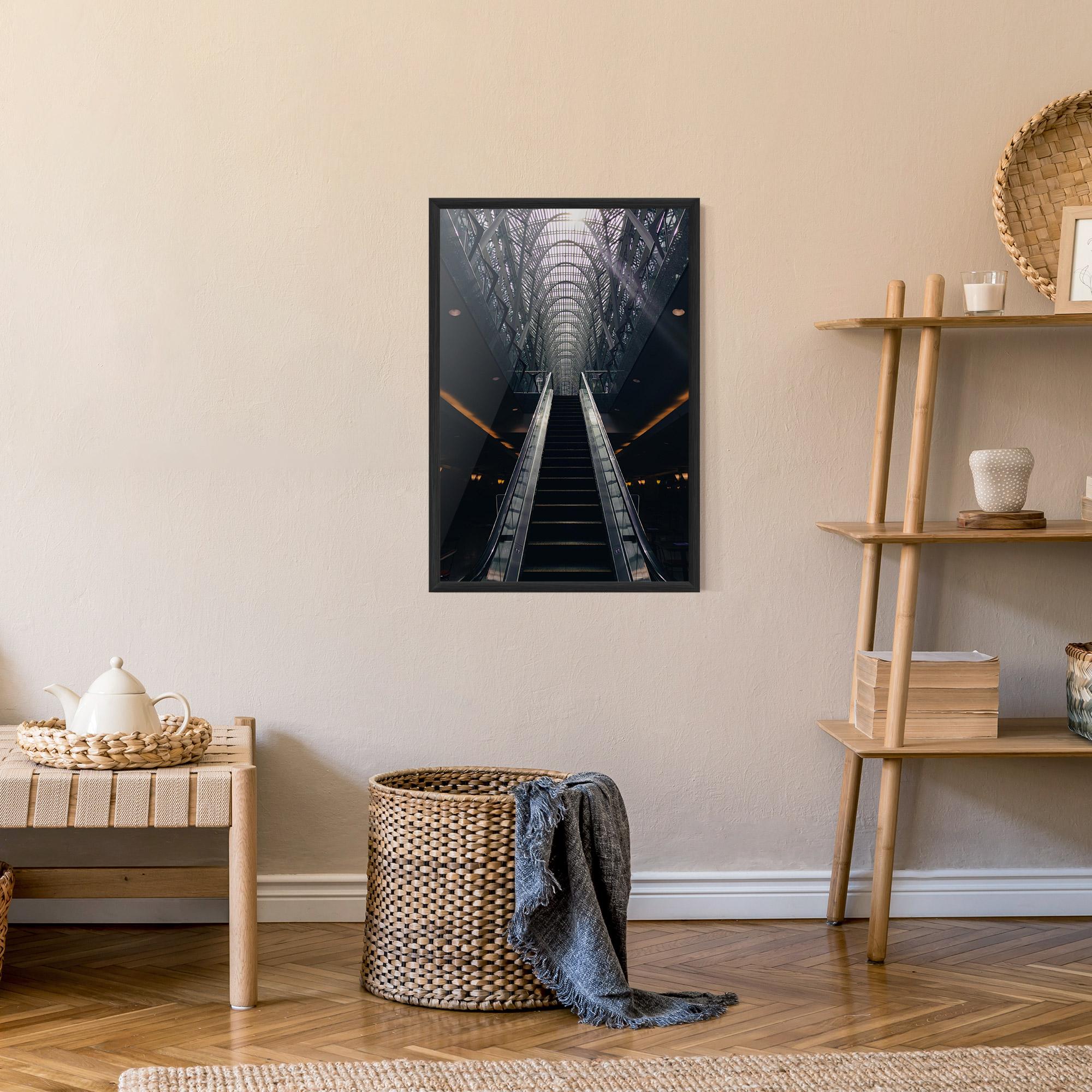 Poster Înrămat Grey Stairs Building mockup 9