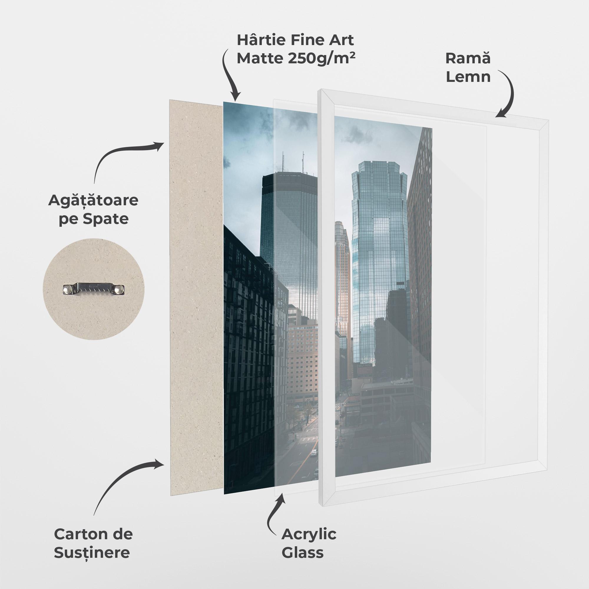 Poster Înrămat Big Blue Building mockup 1