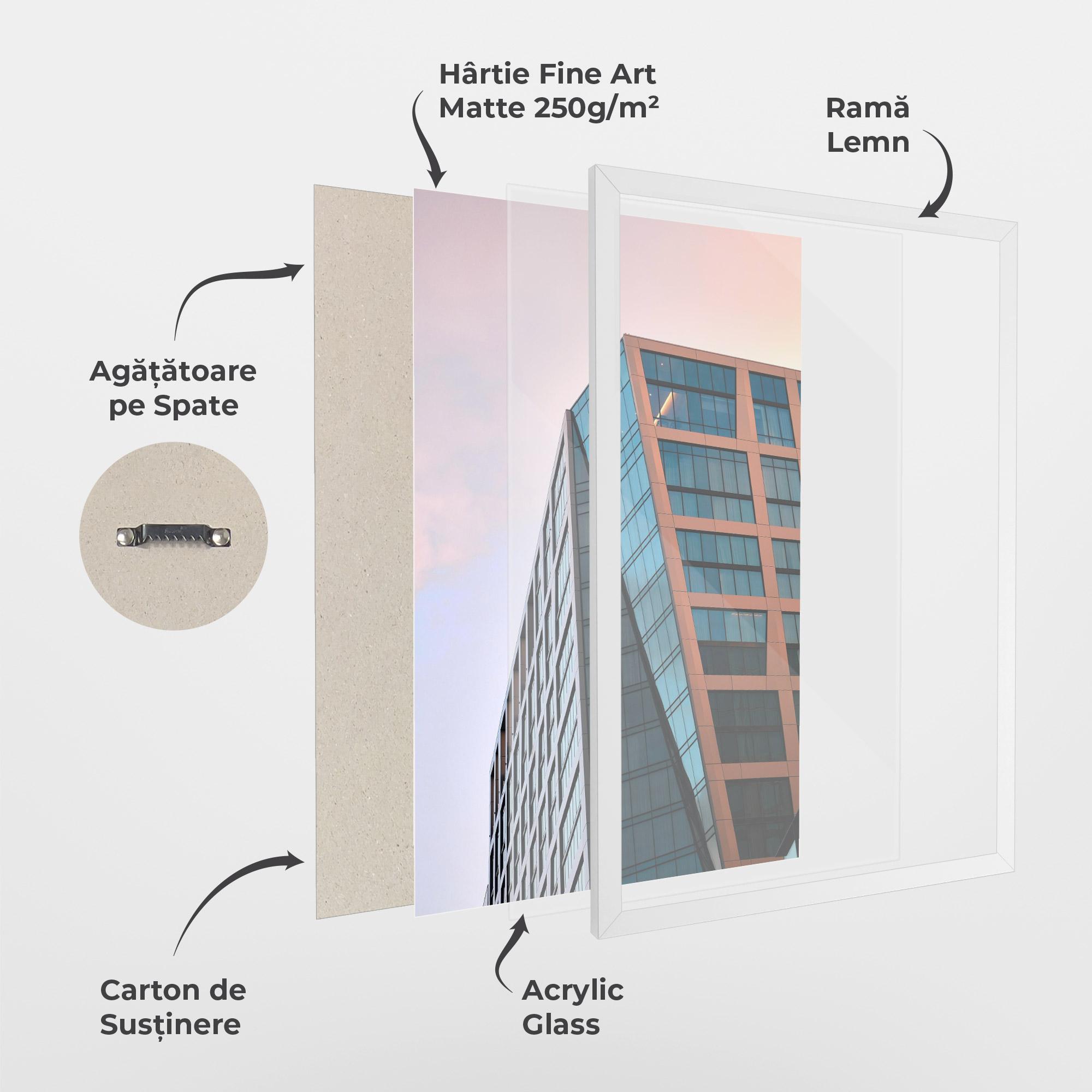 Poster Înrămat Blue Glass Building mockup 1