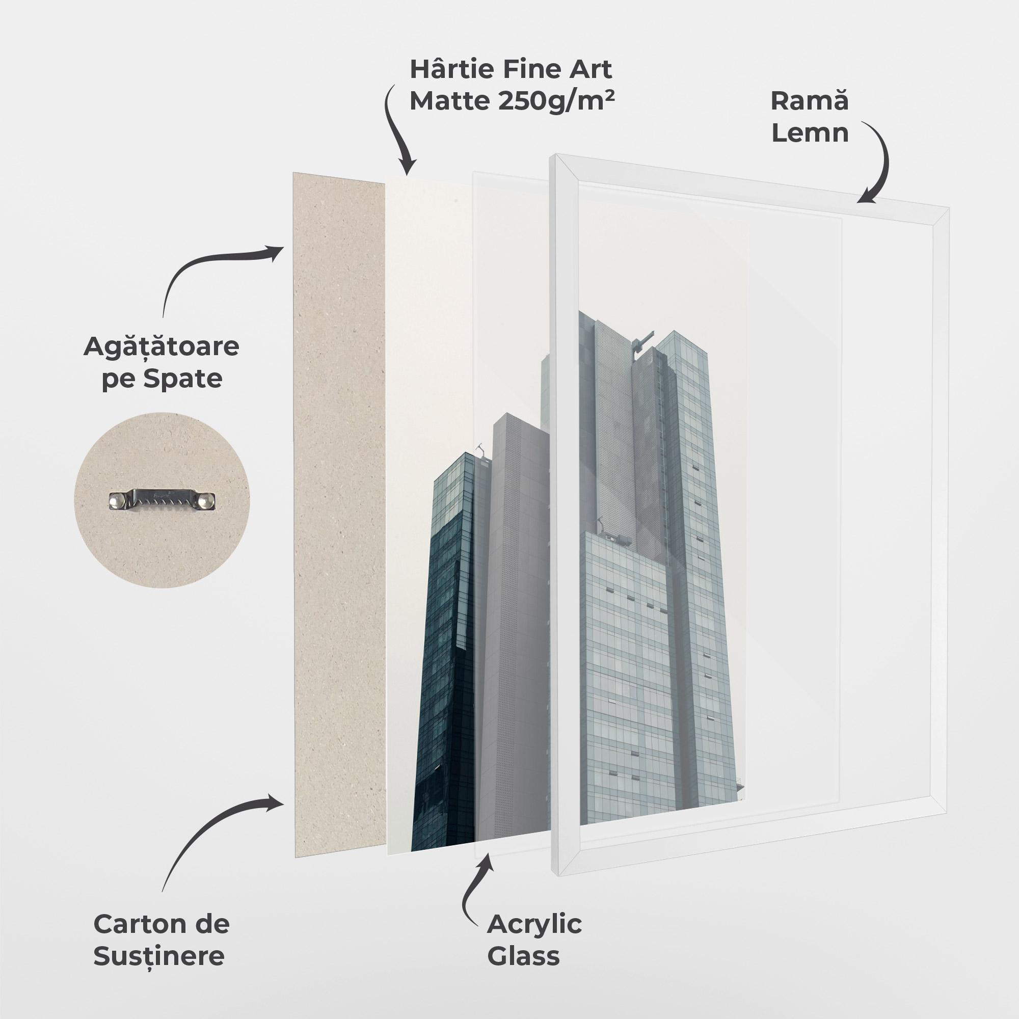 Poster Înrămat Blue High Building mockup 1