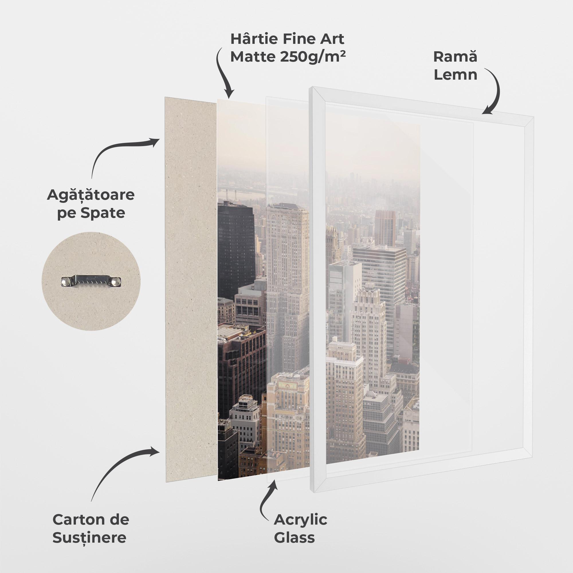 Poster Înrămat Cream Tower mockup 1