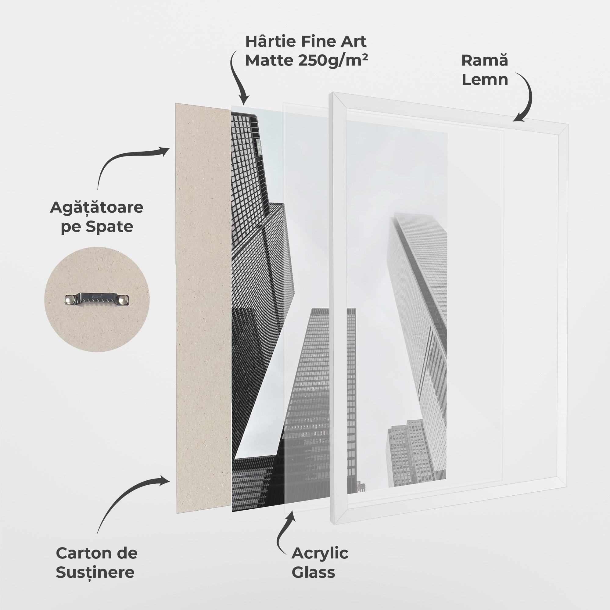 Poster Înrămat Grey High Building mockup 1