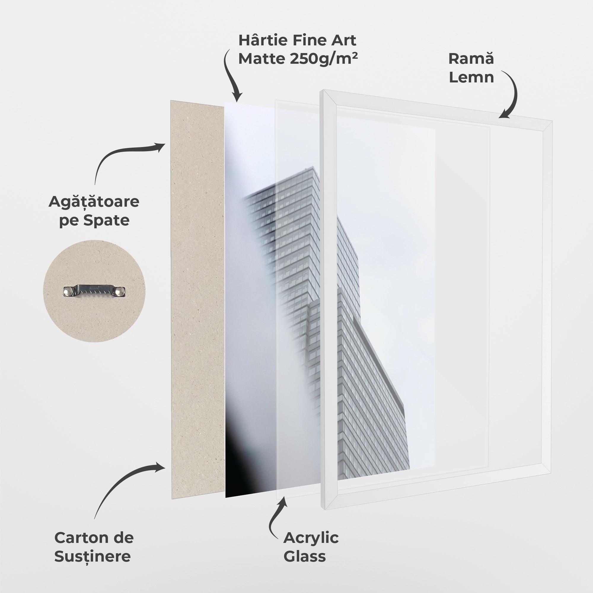 Poster Înrămat Grey White Building mockup 1