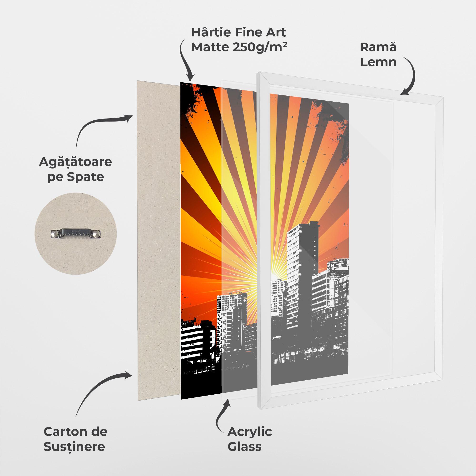 Poster Înrămat Sunset Building mockup 1