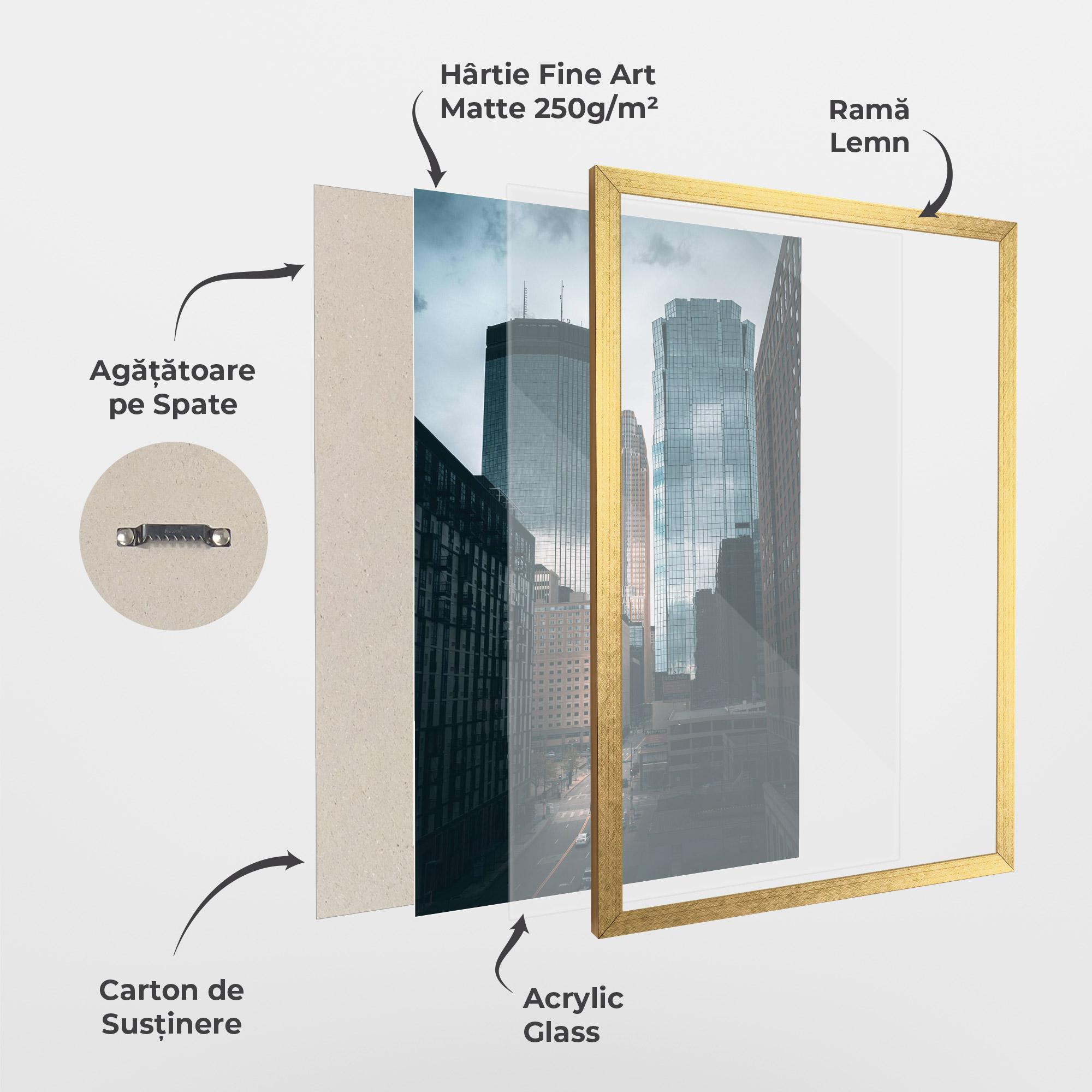 Poster Înrămat Big Blue Building mockup 1