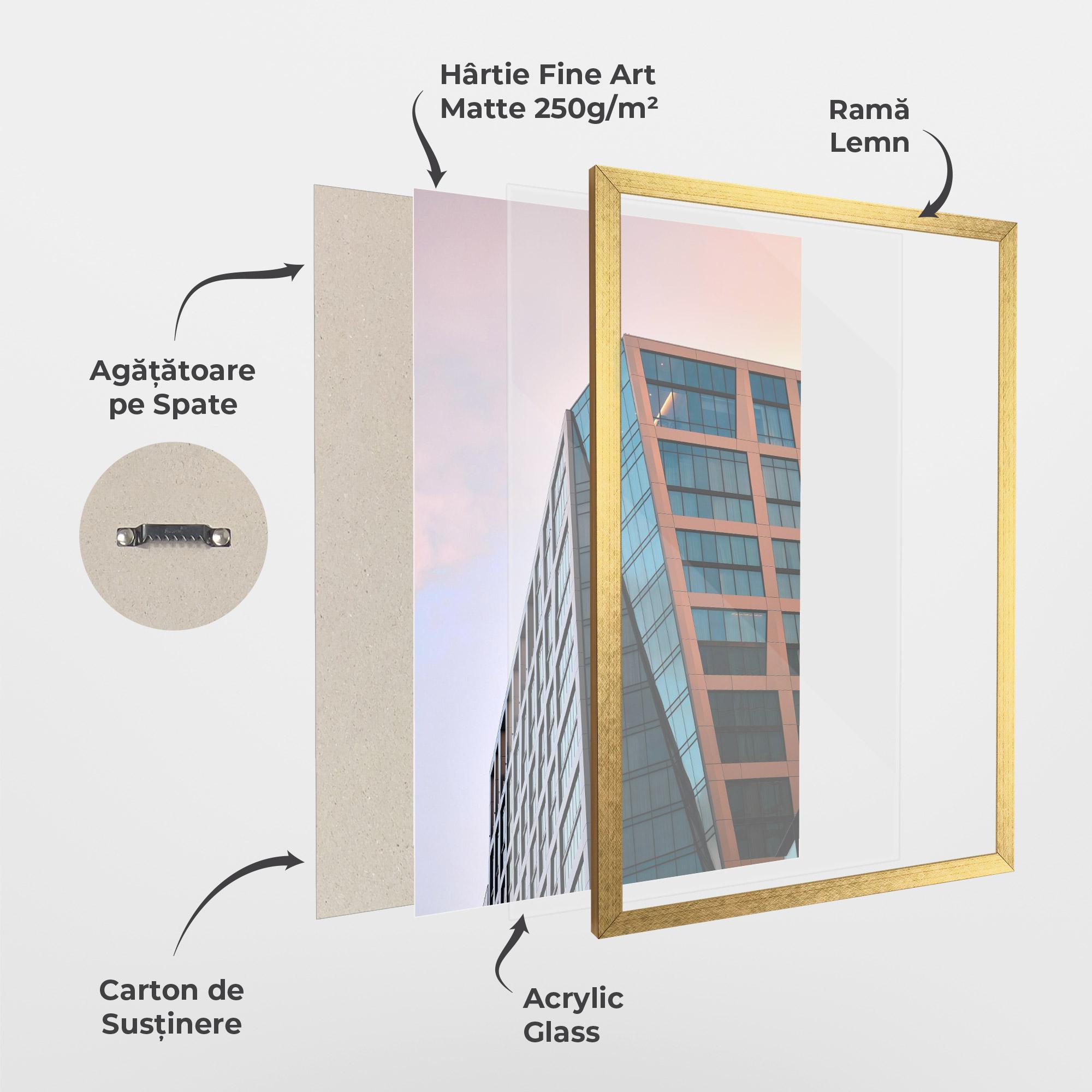 Poster Înrămat Blue Glass Building mockup 1