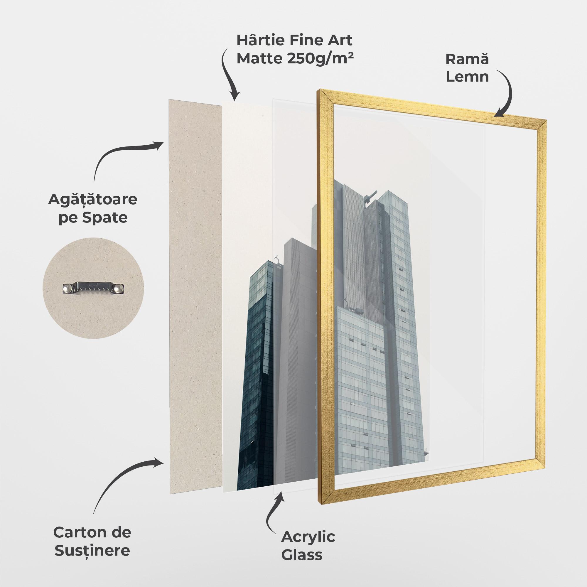 Poster Înrămat Blue High Building mockup 1