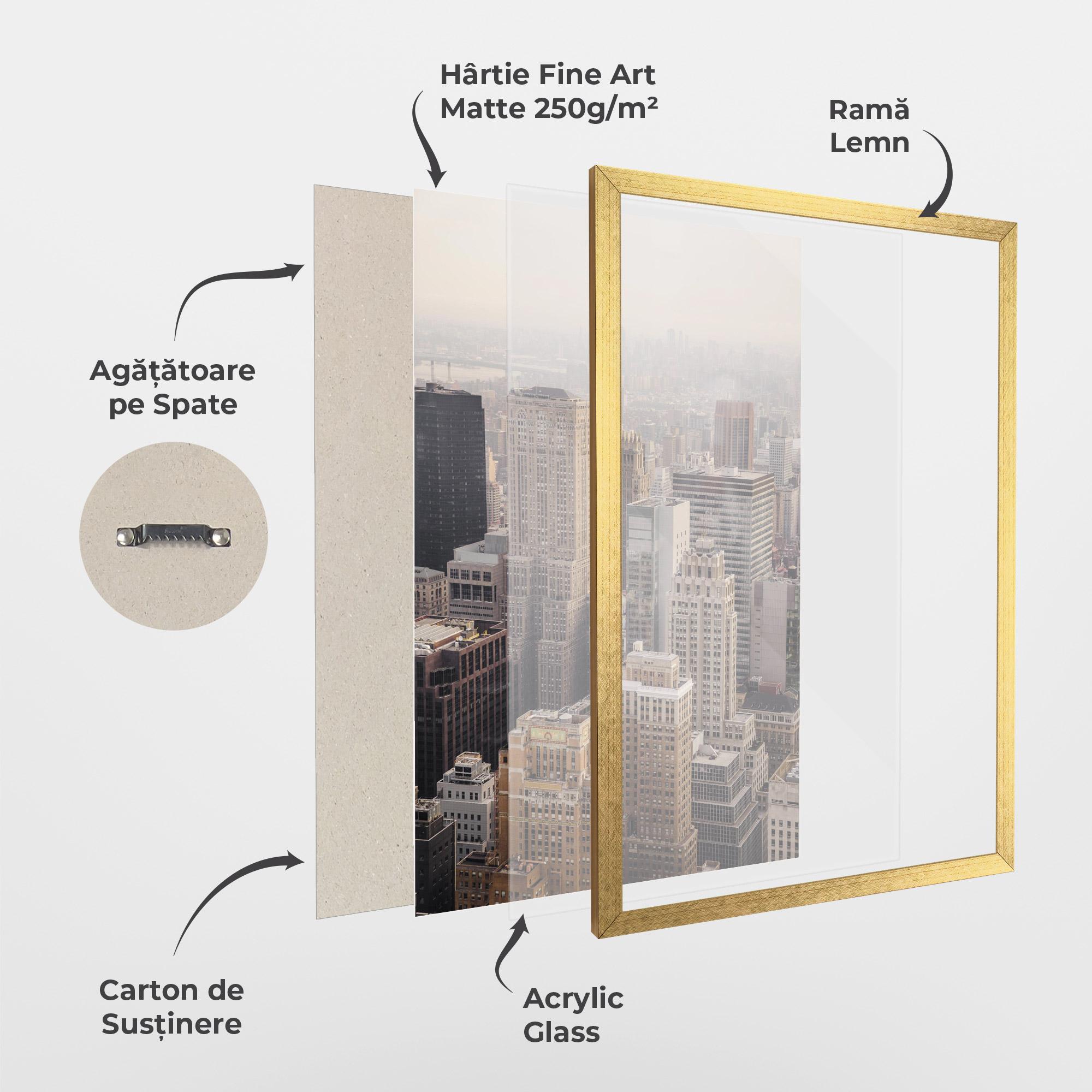 Poster Înrămat Cream Tower mockup 1