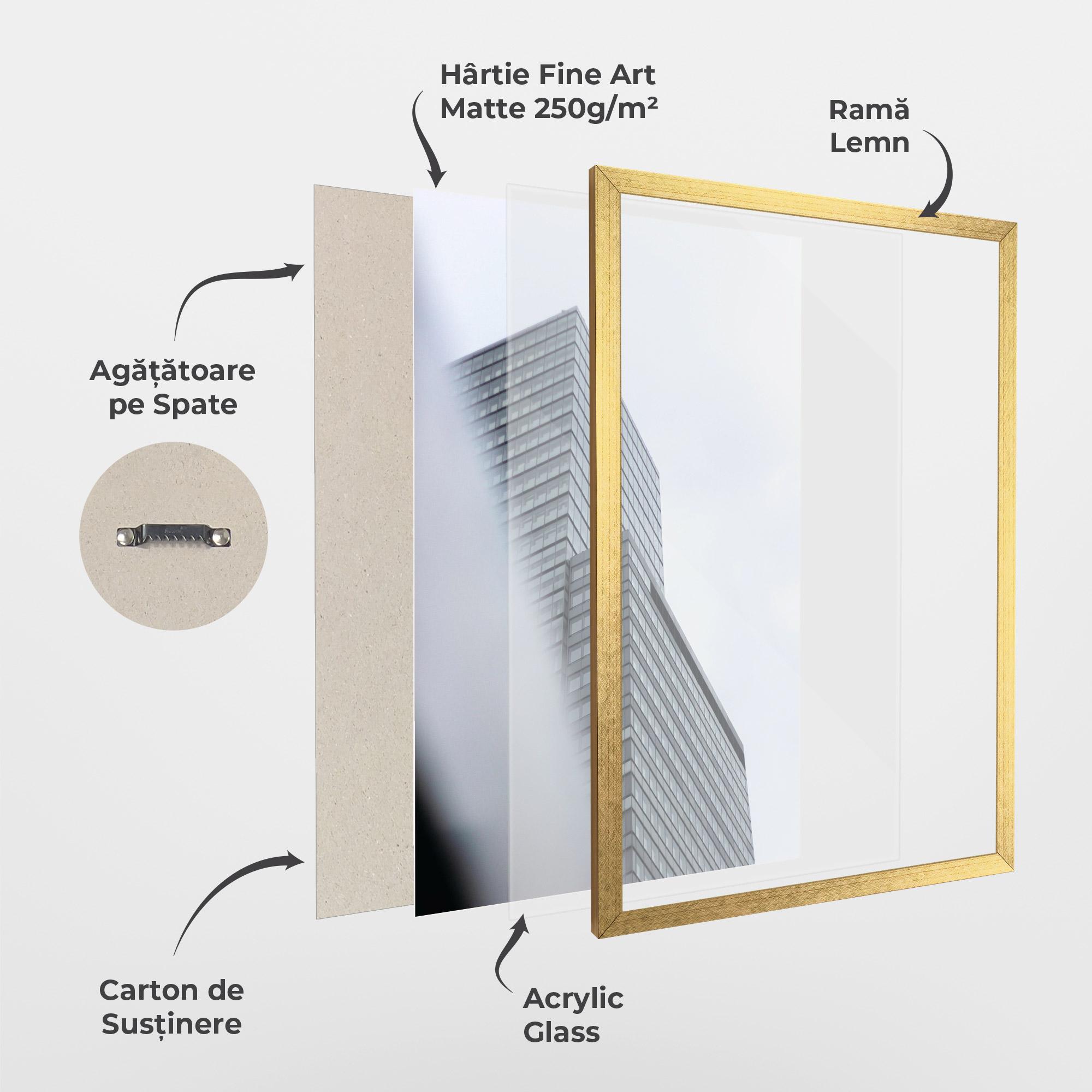 Poster Înrămat Grey White Building mockup 1