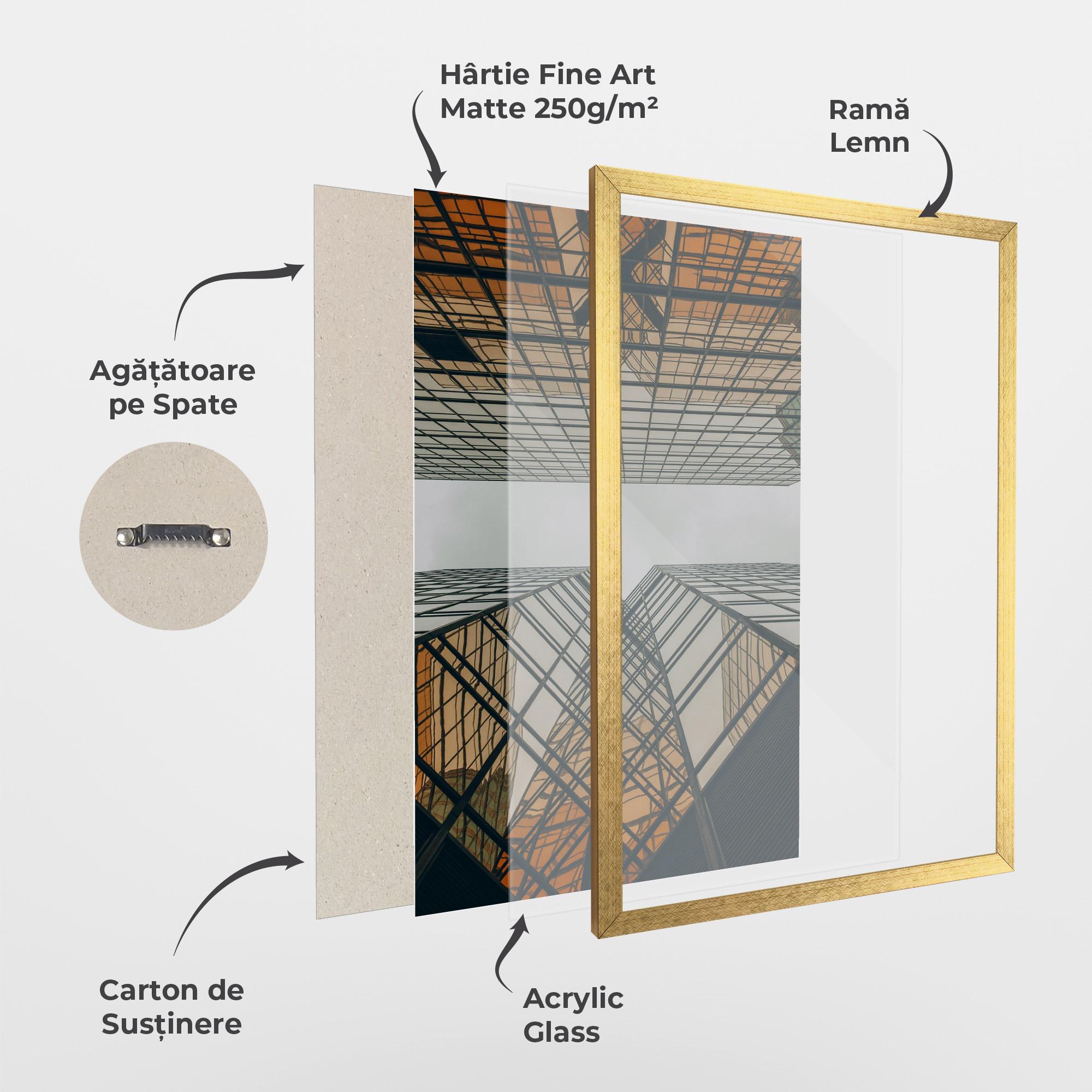 Poster Înrămat Orange Glass Building mockup 1