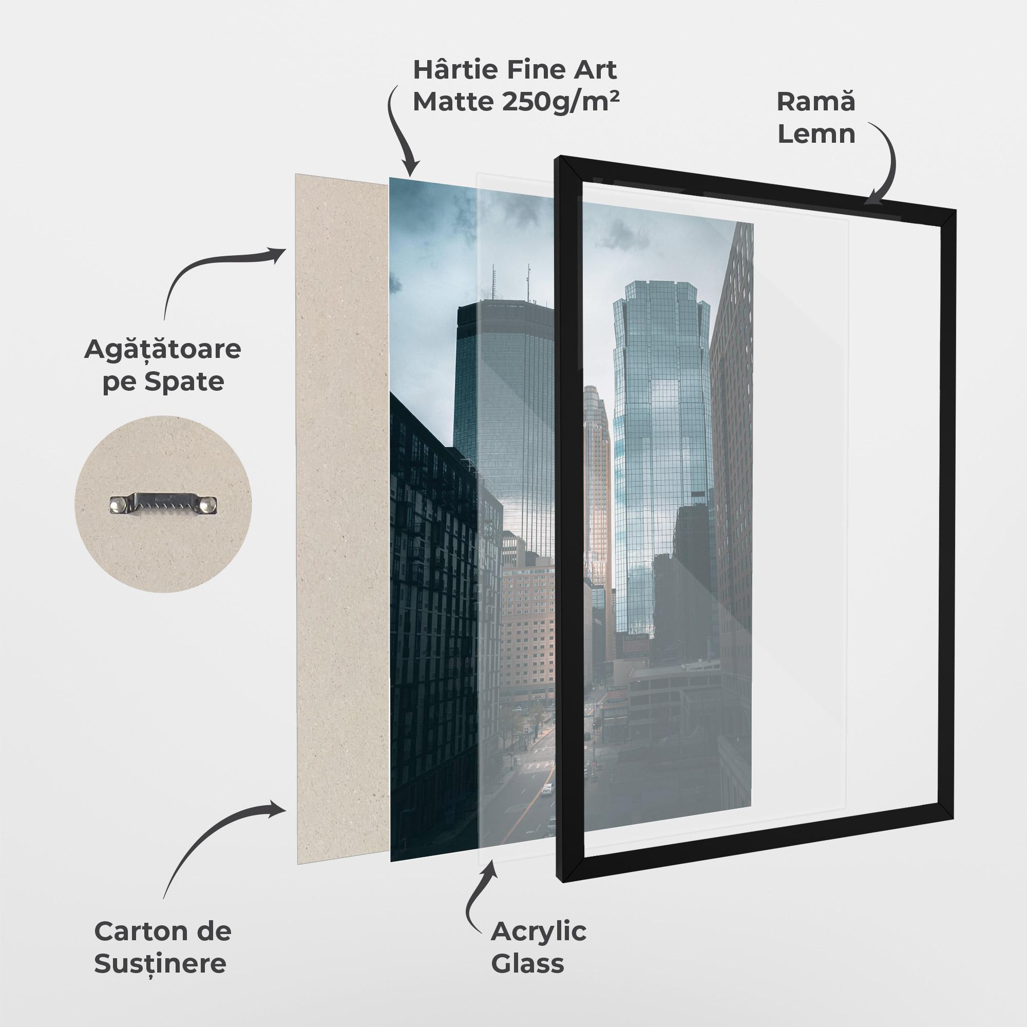 Poster Înrămat Big Blue Building mockup 1