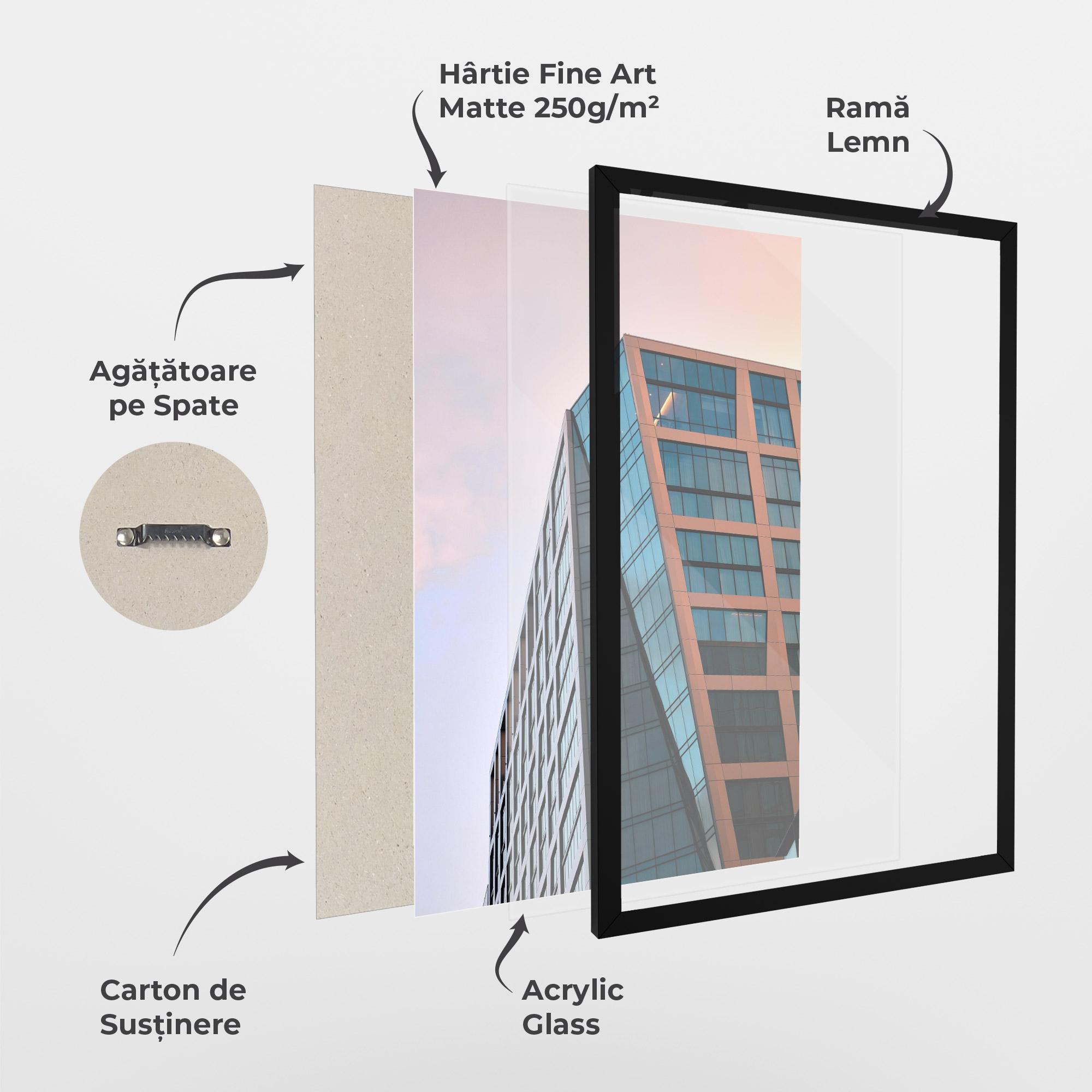 Poster Înrămat Blue Glass Building mockup 1