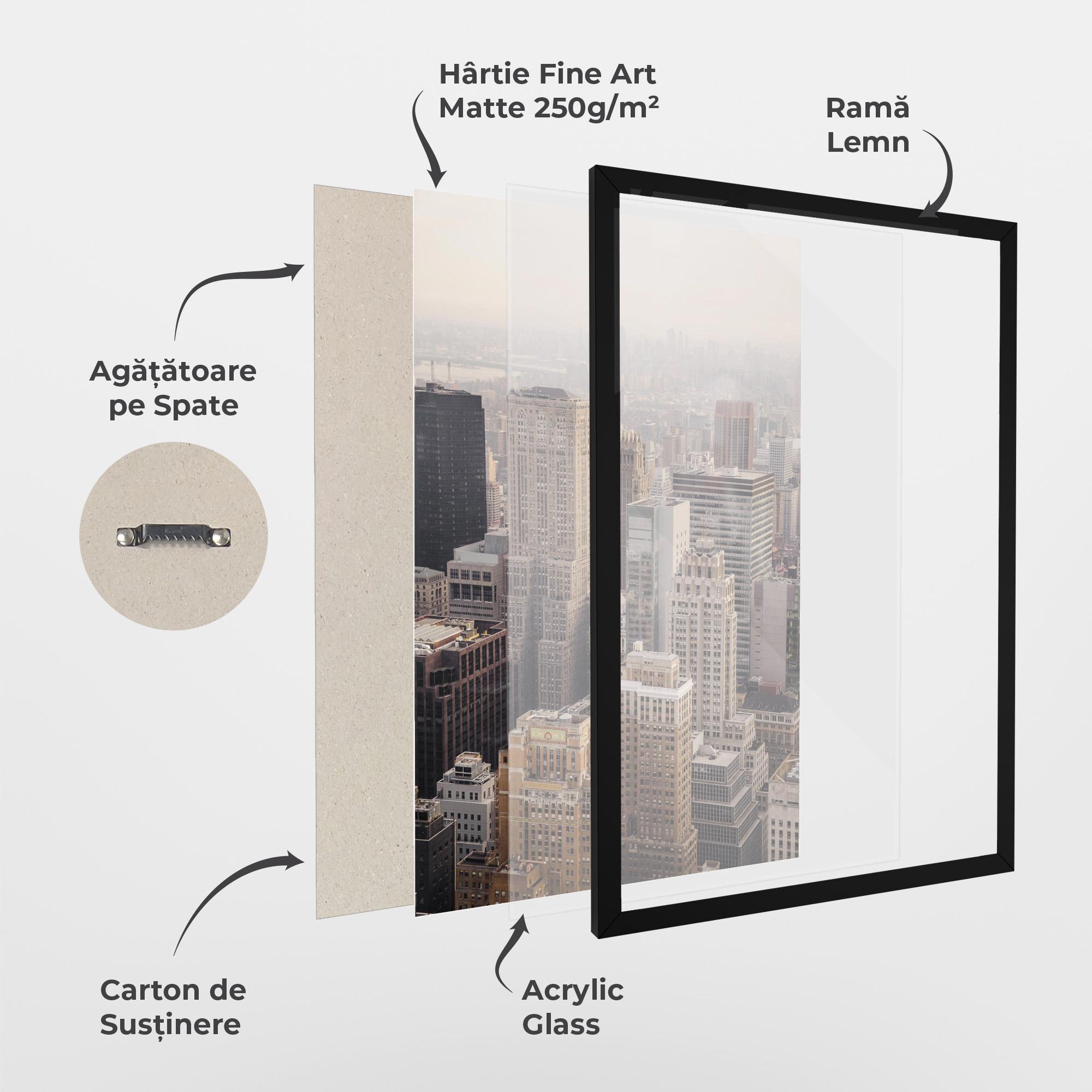 Poster Înrămat Cream Tower mockup 1