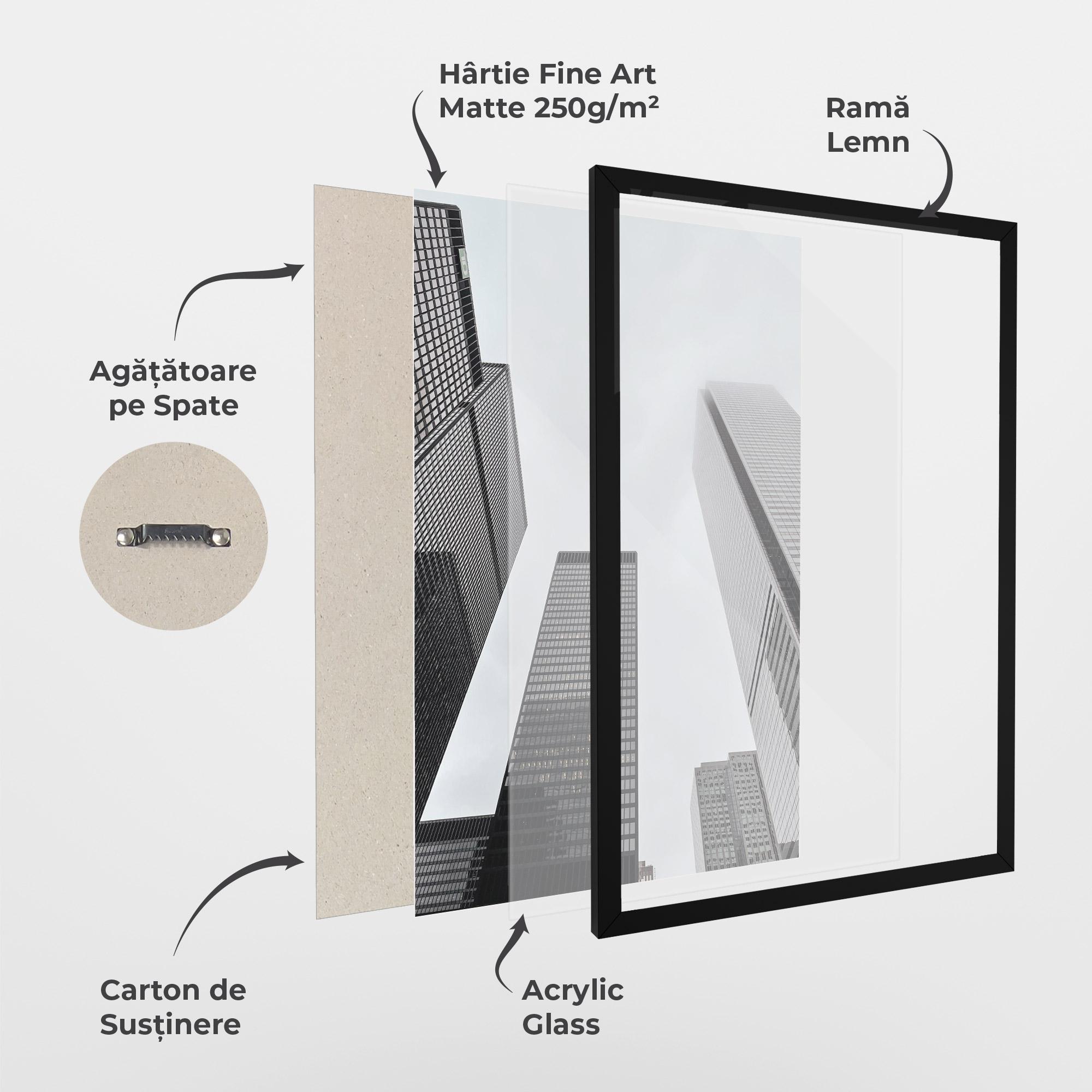 Poster Înrămat Grey High Building mockup 1