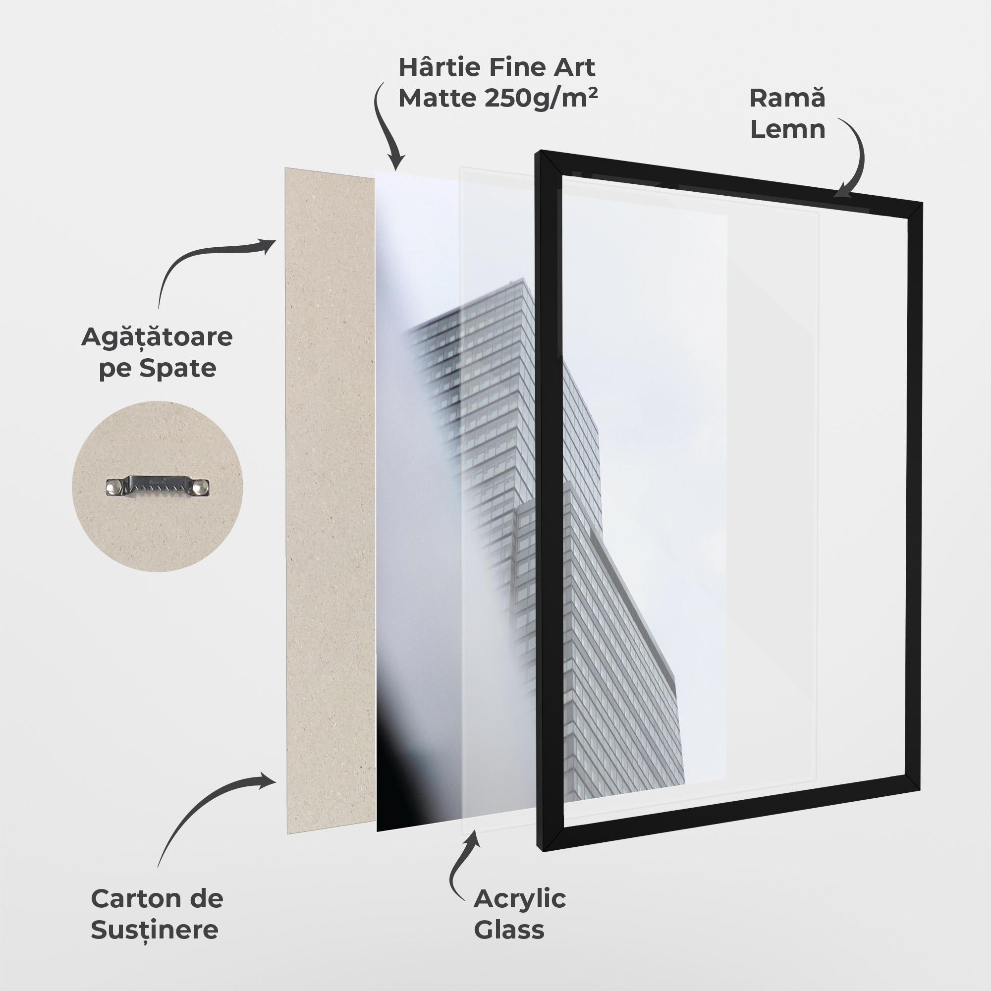 Poster Înrămat Grey White Building mockup 1