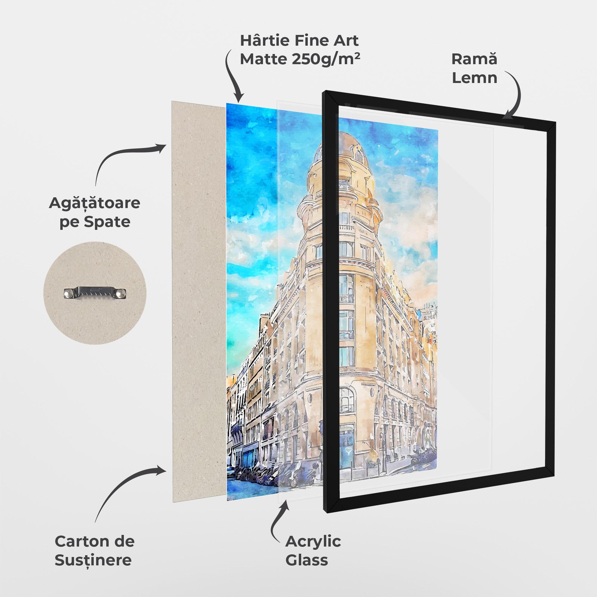 Poster Înrămat Paris Painting mockup 1