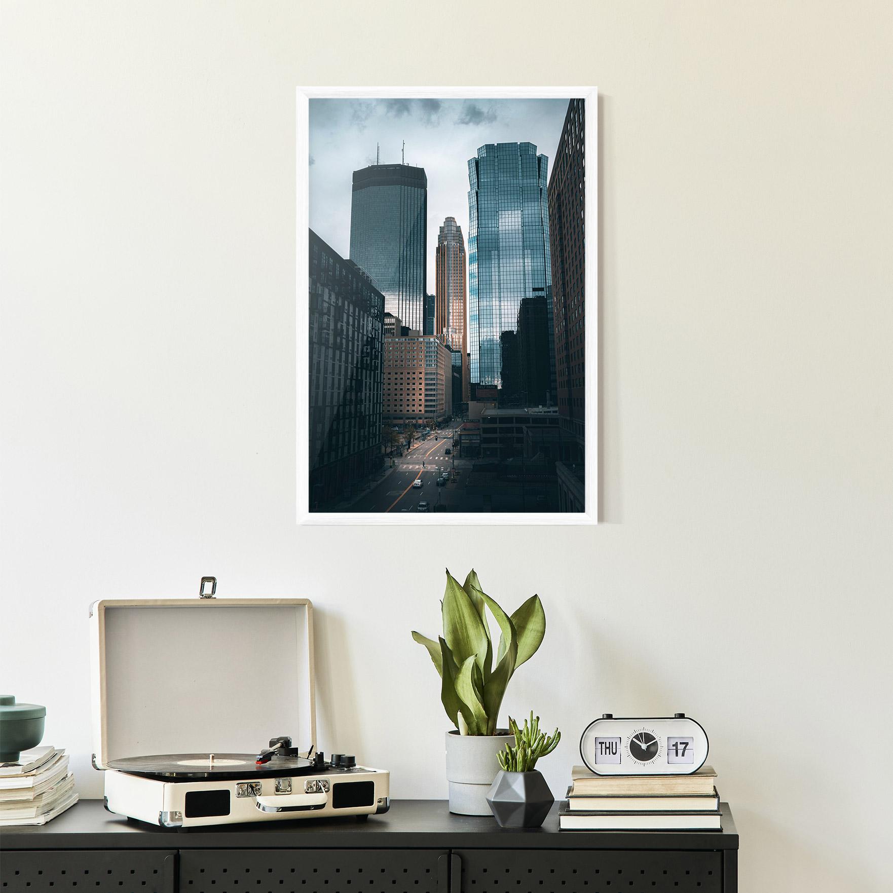 Poster Înrămat Big Blue Building mockup 2