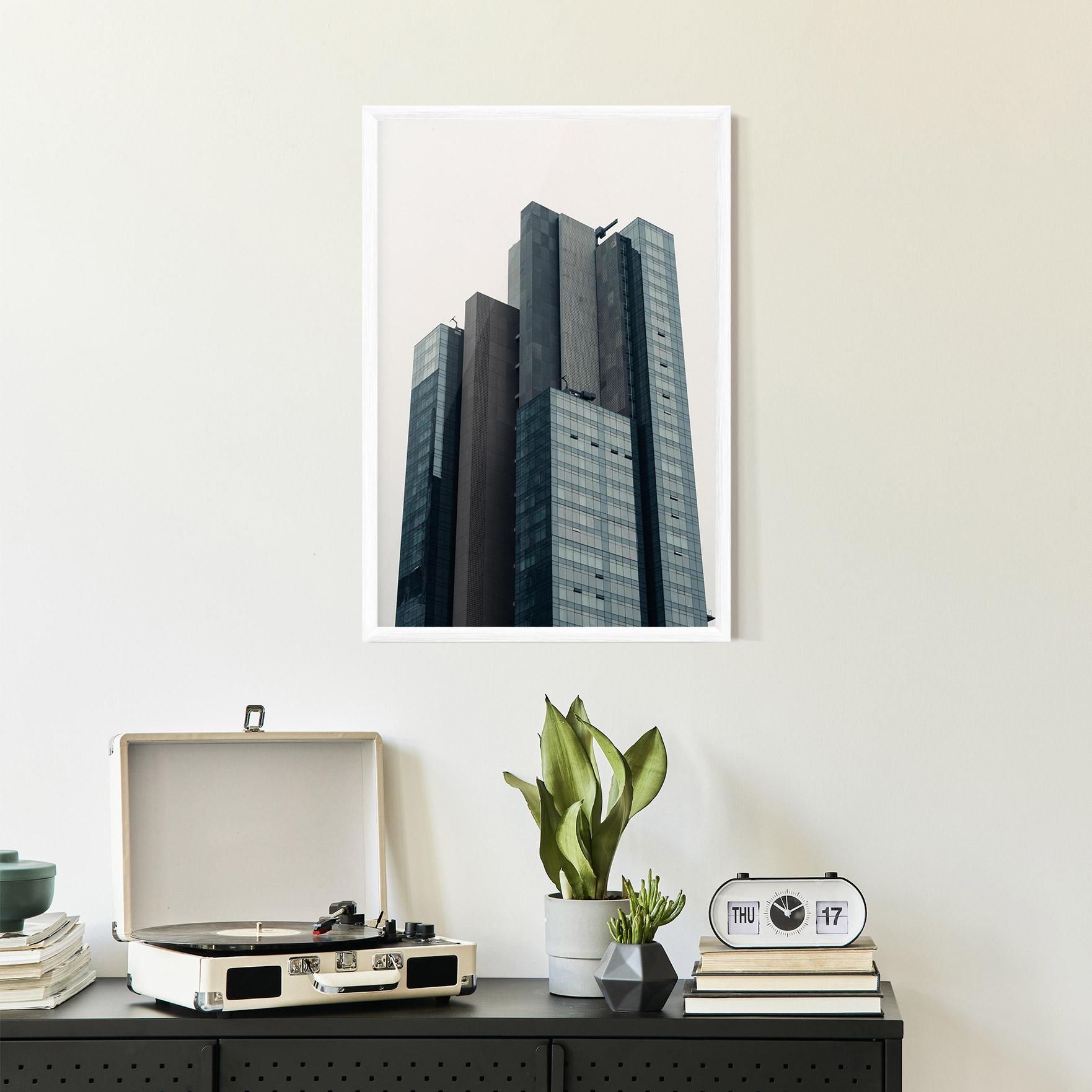 Poster Înrămat Blue High Building mockup 2