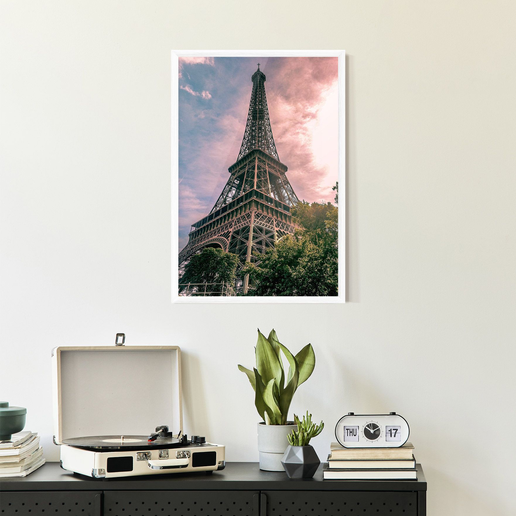 Eiffel Under Pink Sky mockup 2