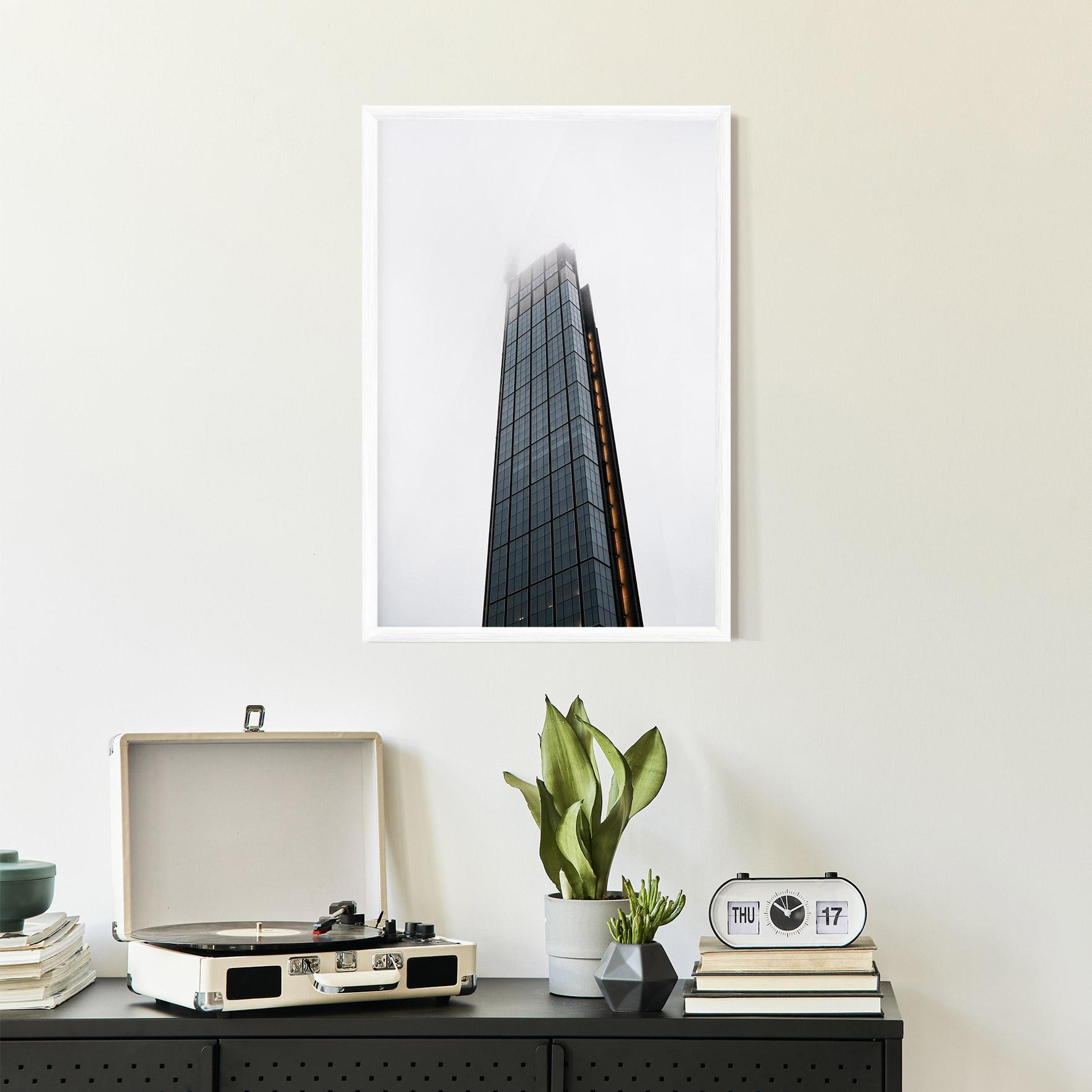Poster Înrămat Foggy High Building mockup 2