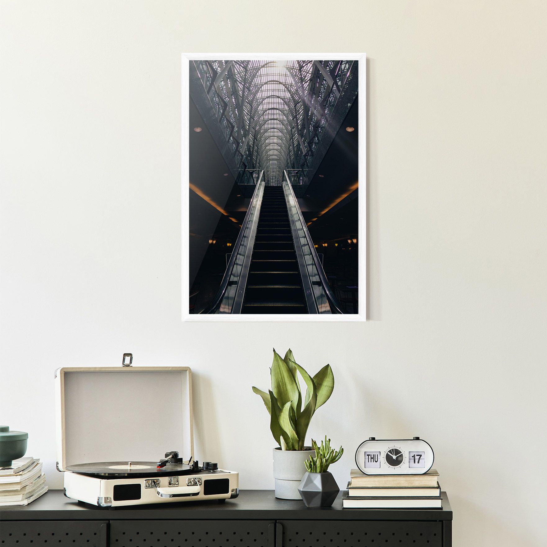 Grey Stairs Building mockup 2