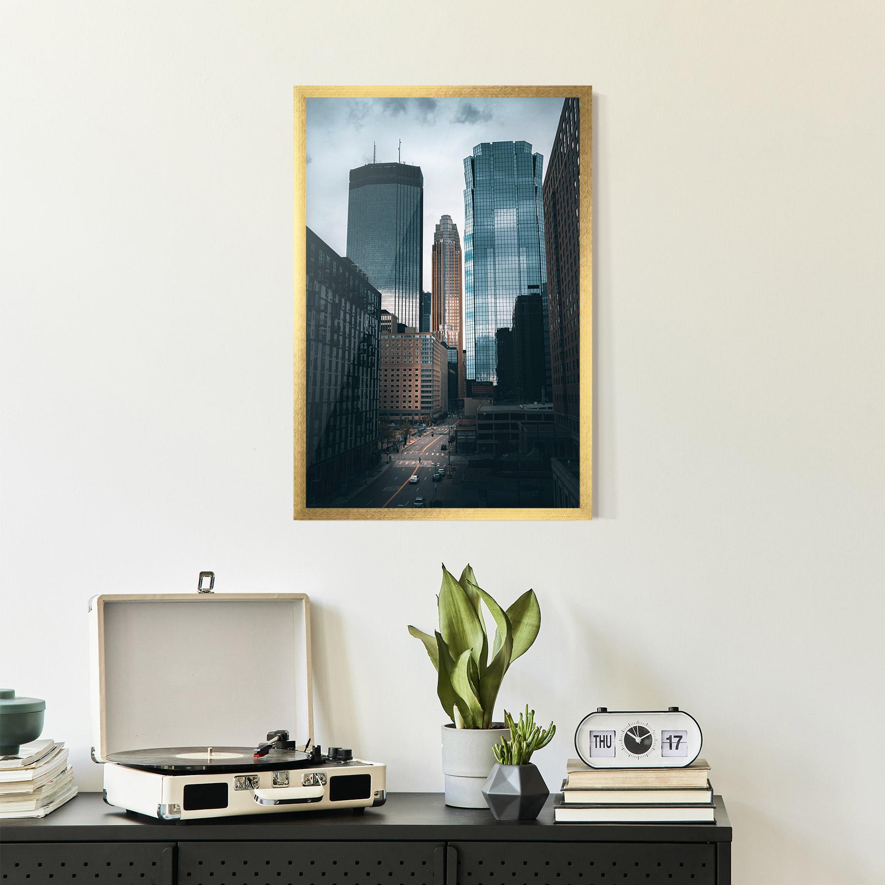 Poster Înrămat Big Blue Building mockup 2