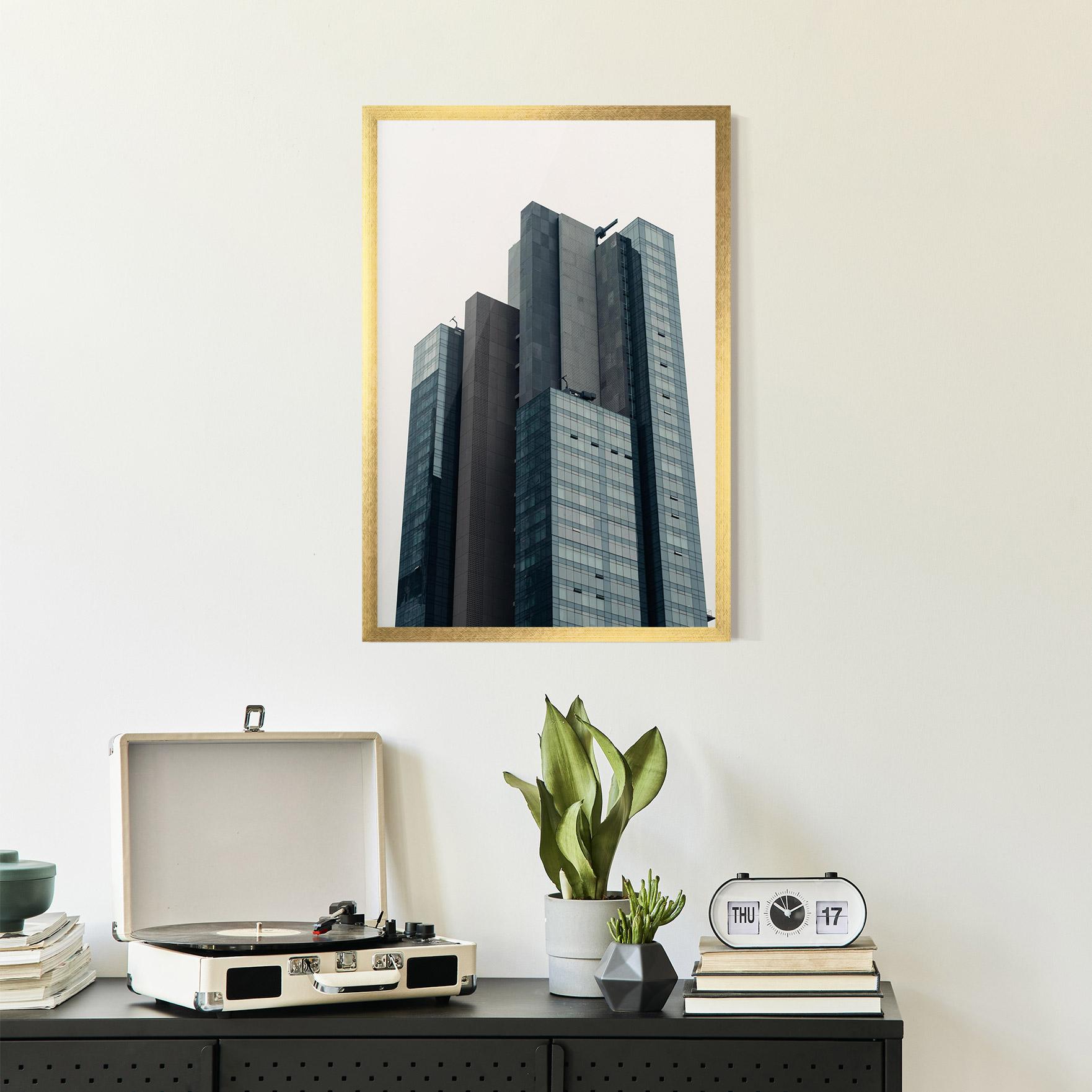 Poster Înrămat Blue High Building mockup 2