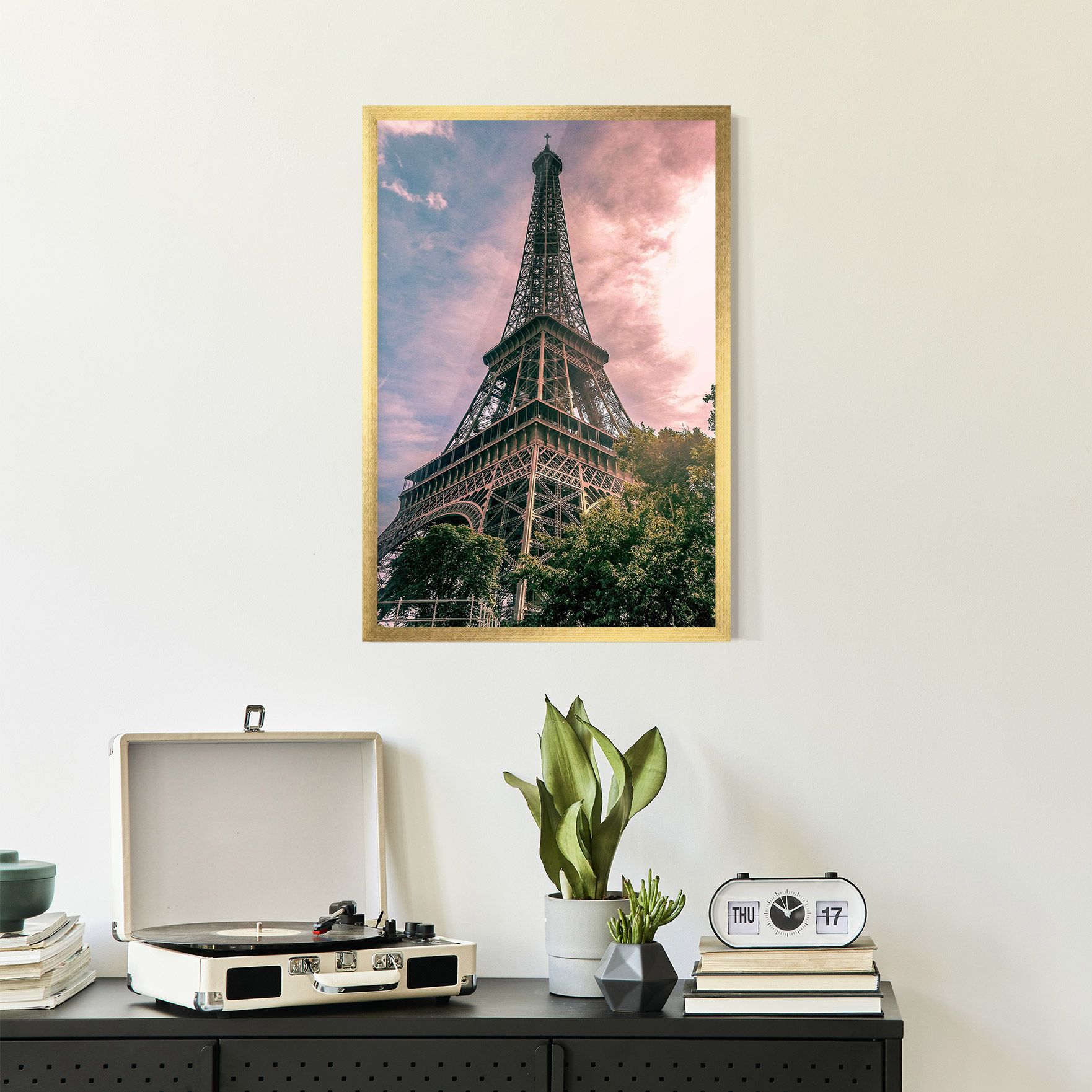 Eiffel Under Pink Sky mockup 2