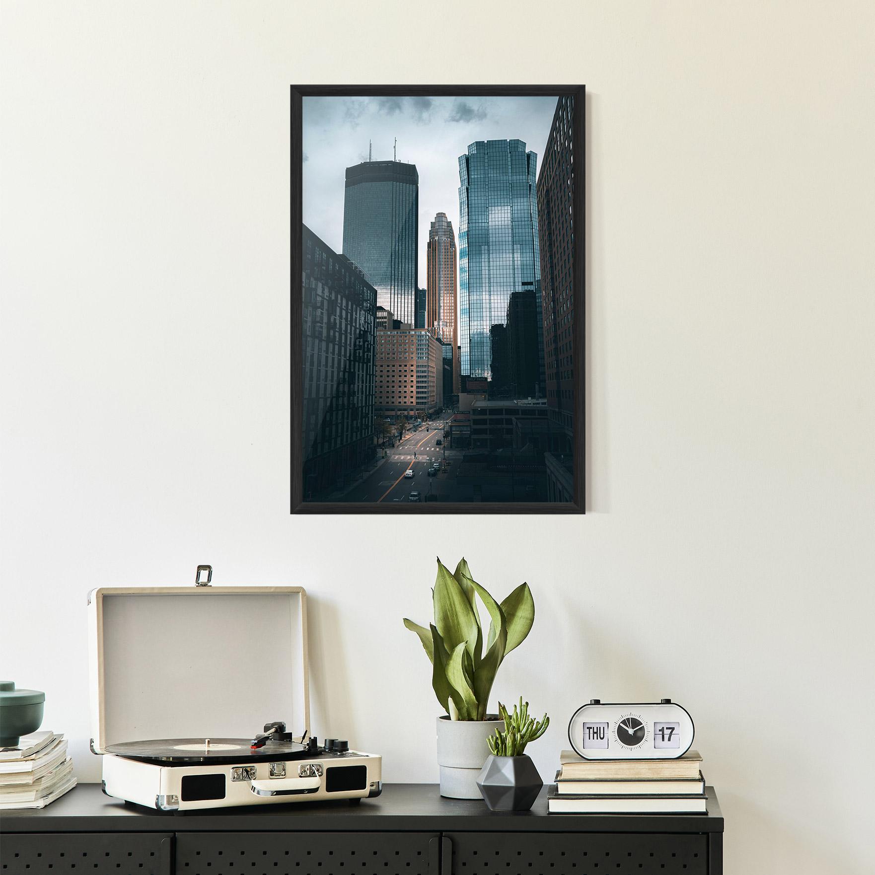 Poster Înrămat Big Blue Building mockup 2