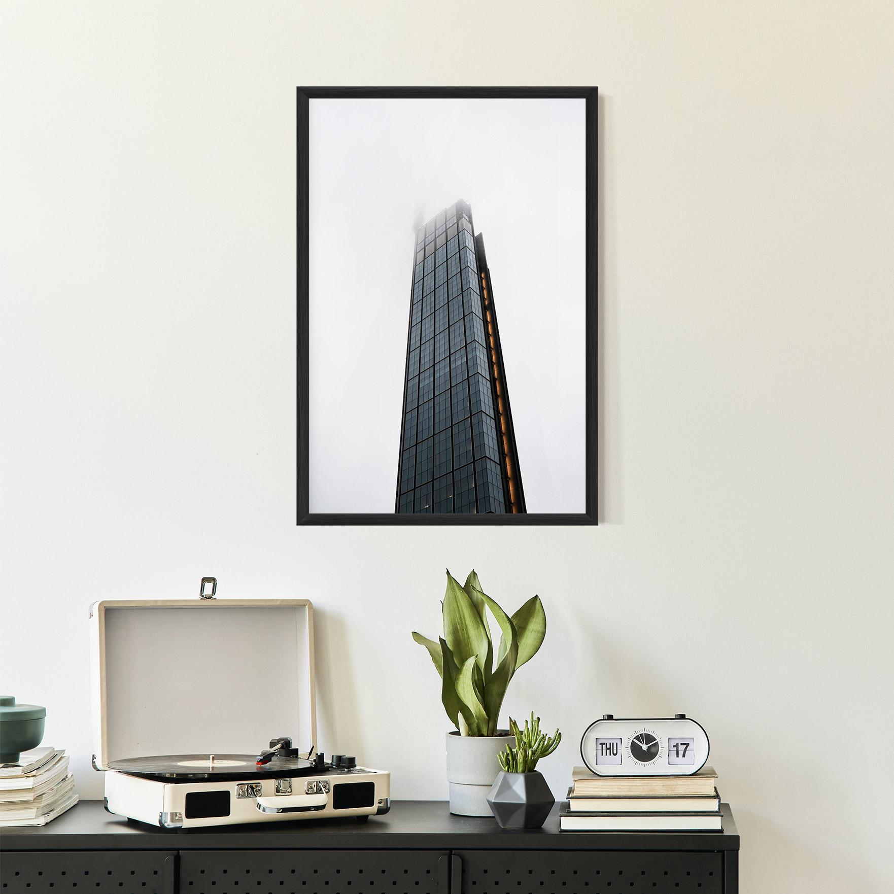 Poster Înrămat Foggy High Building mockup 2