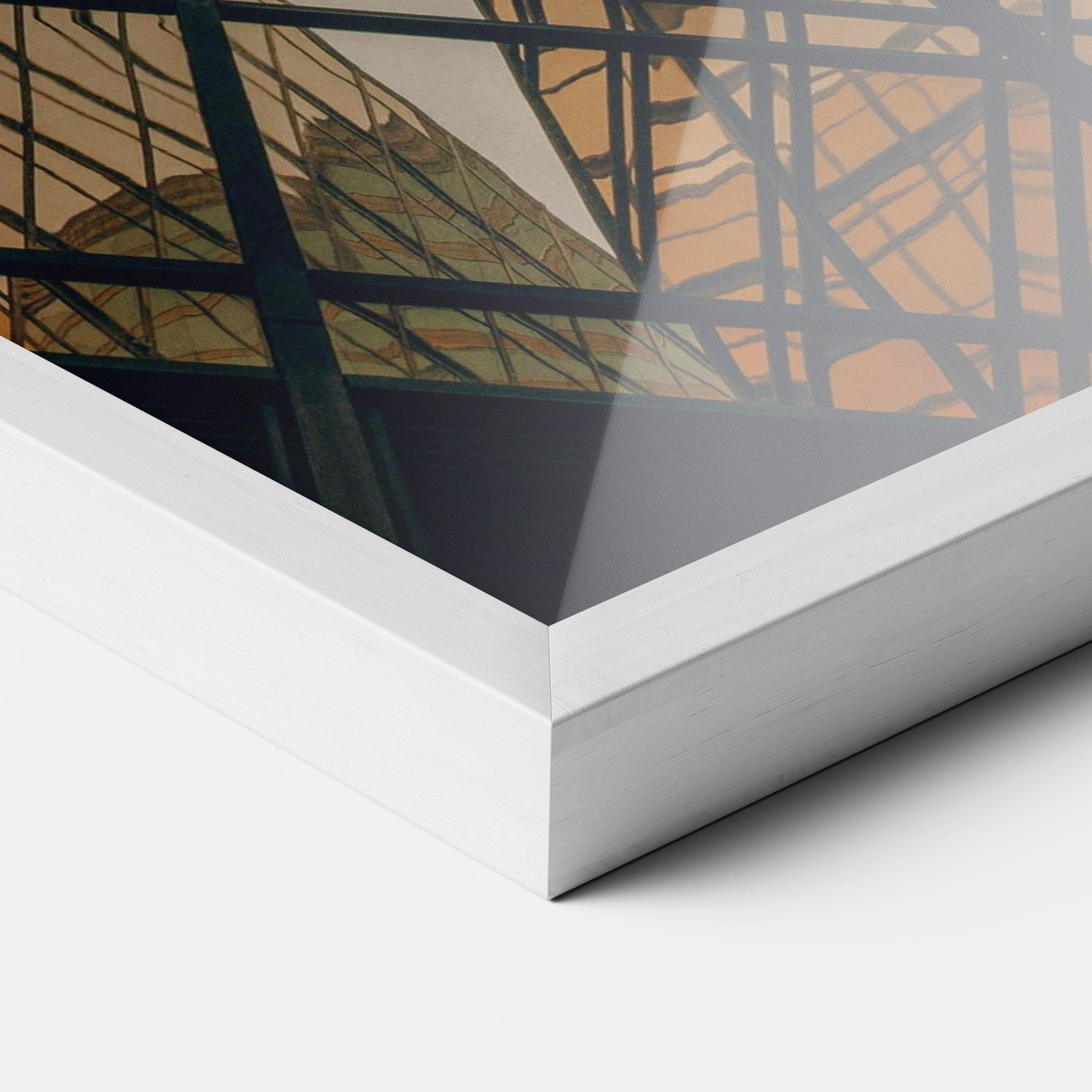 Poster Înrămat Orange Glass Building mockup 3