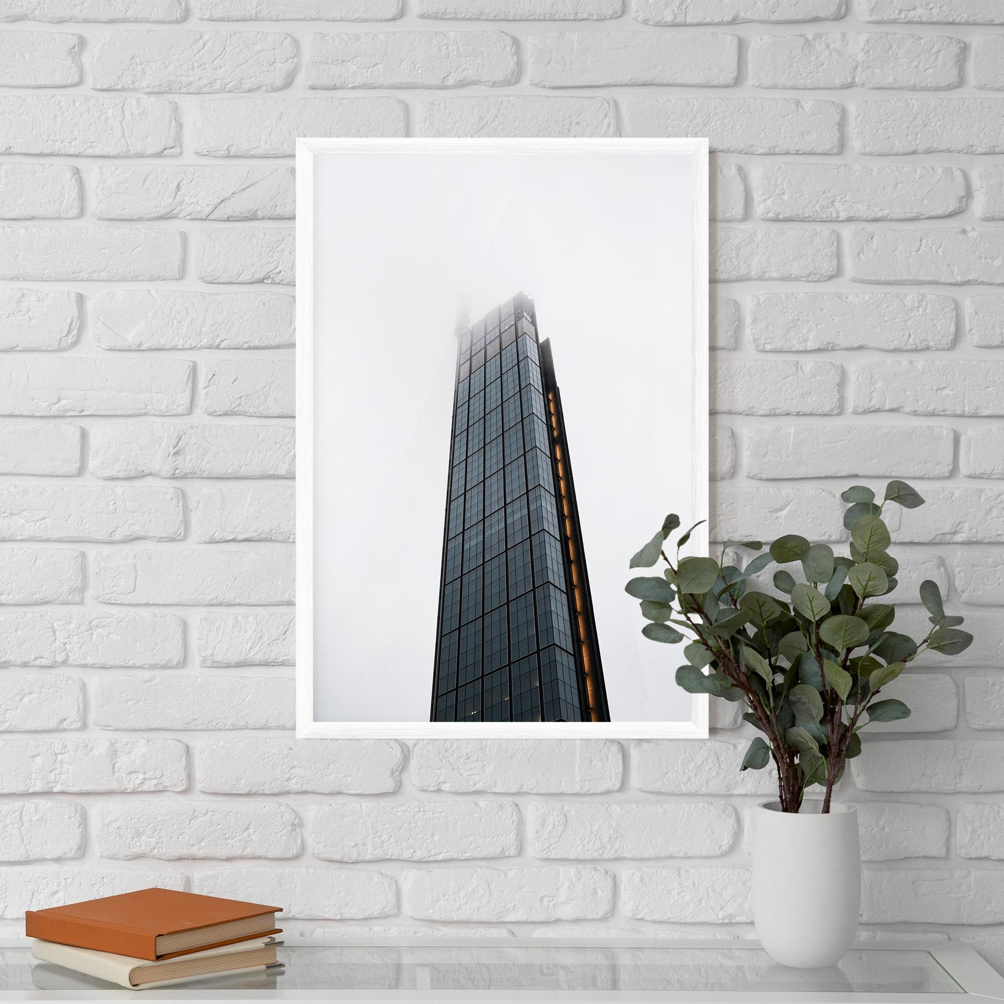 Poster Înrămat Foggy High Building mockup 5